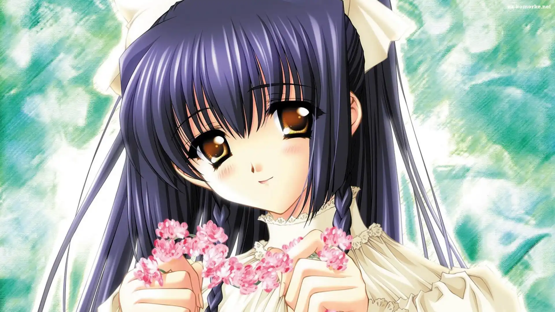 Dziewczyna, Anime, Kwiaty, Manga
