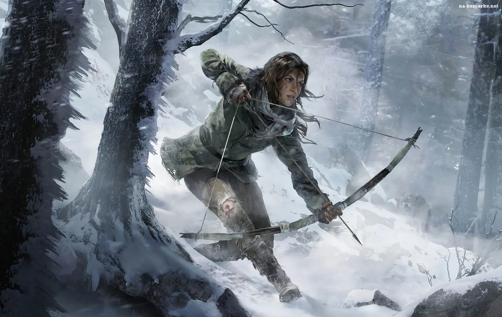 Dziewczyna, Tomb Raider, Łuk, Zima