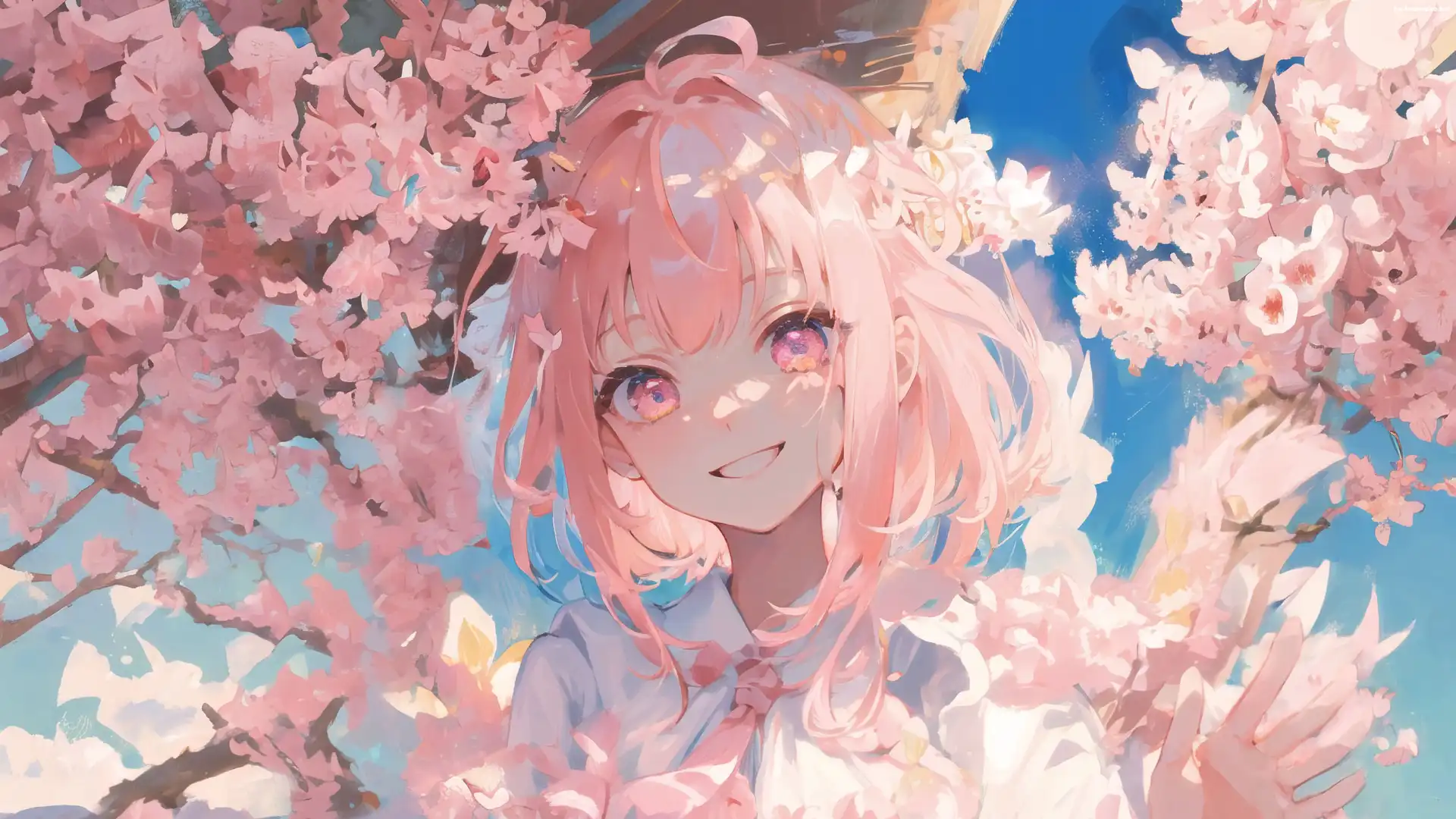 Dziewczyna, Anime, Uśmiech