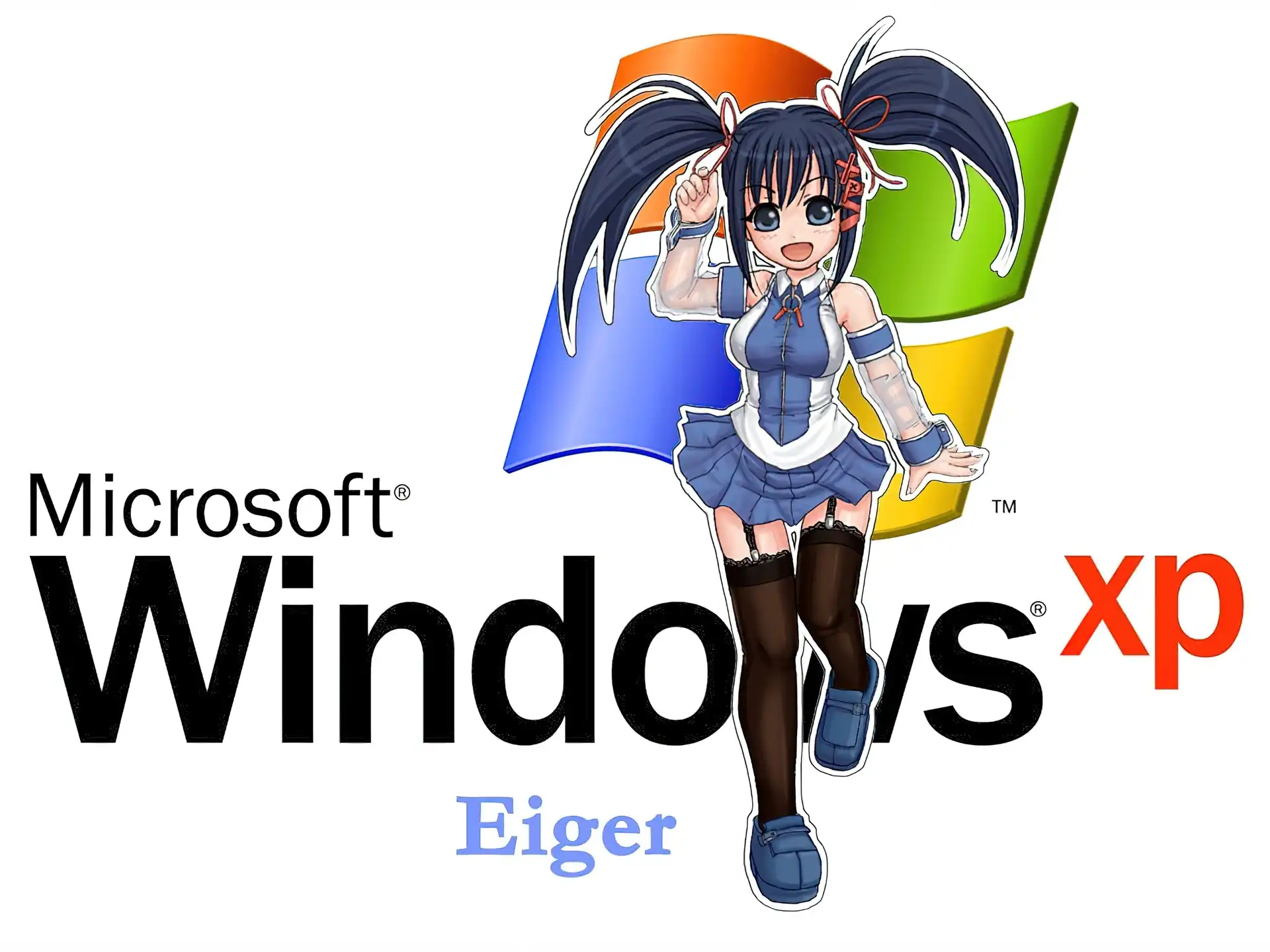 Dziewczyna, Anime, Windows XP, Kucyki