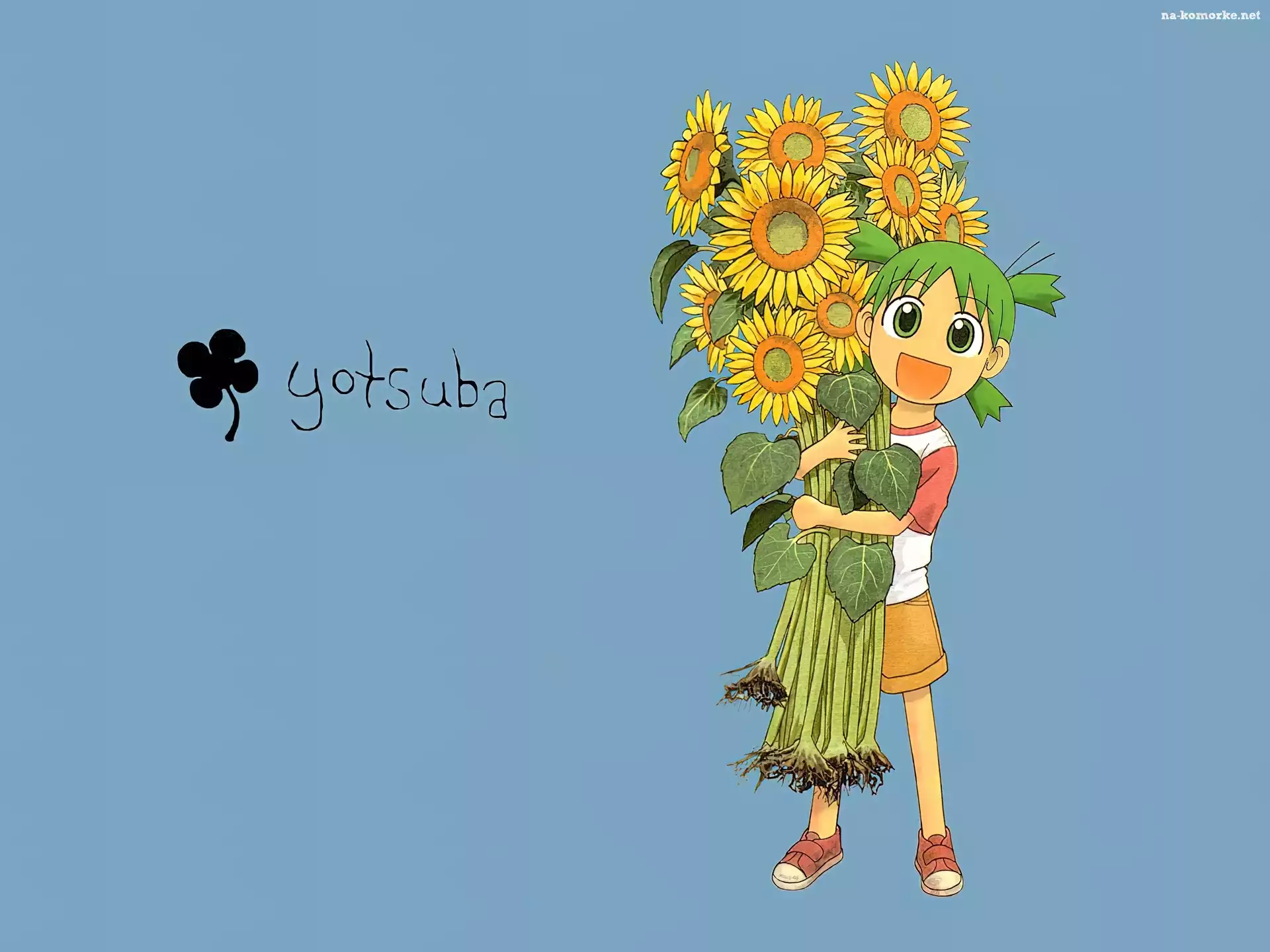 słoneczniki, dziewczynka, Yotsubato