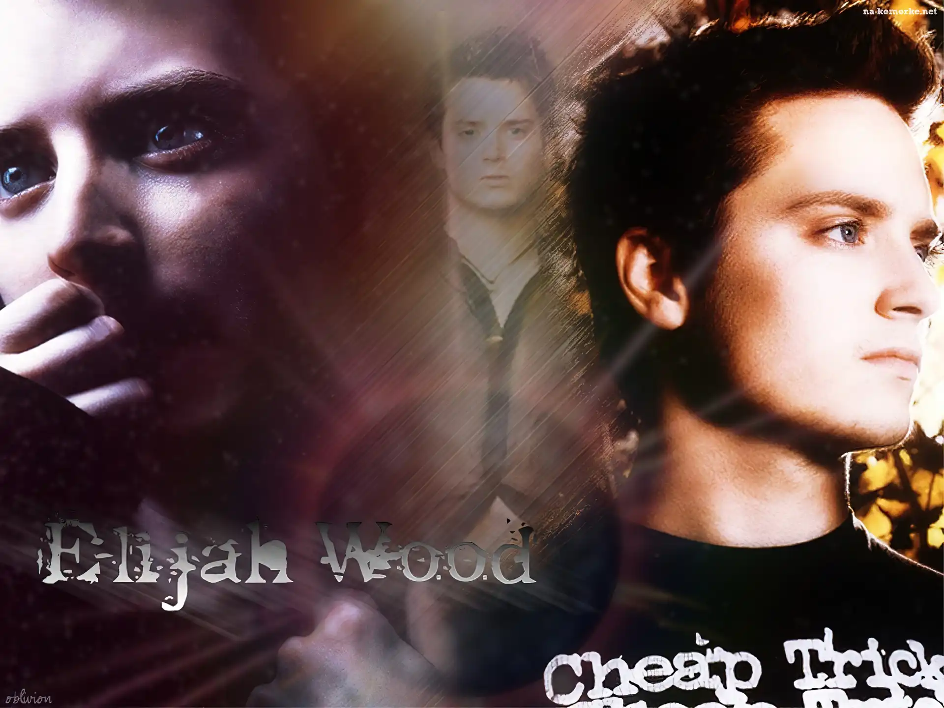 Elijah Wood, niebieskie oczy, ciemne włosy