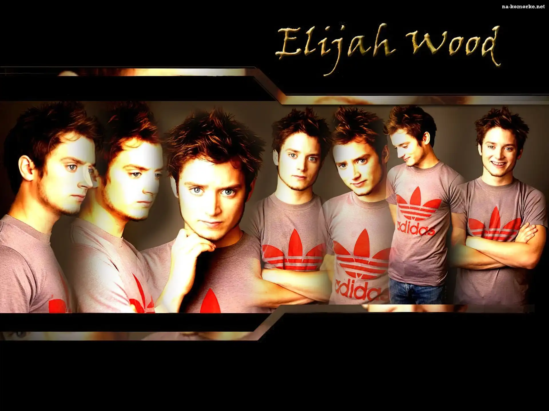 Elijah Wood, twarze, ciemne włosy