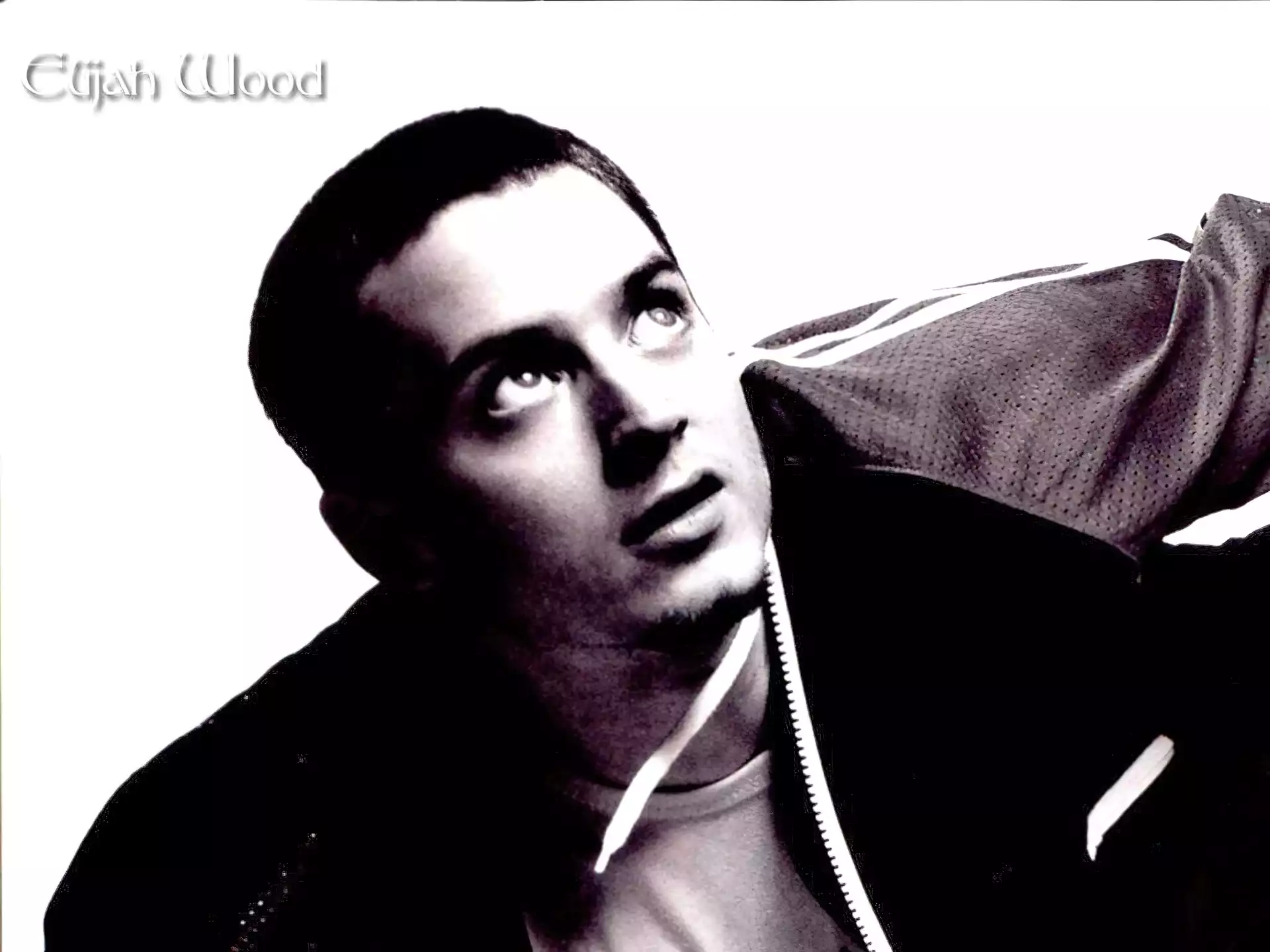 Elijah Wood, twarz, czarna bluza