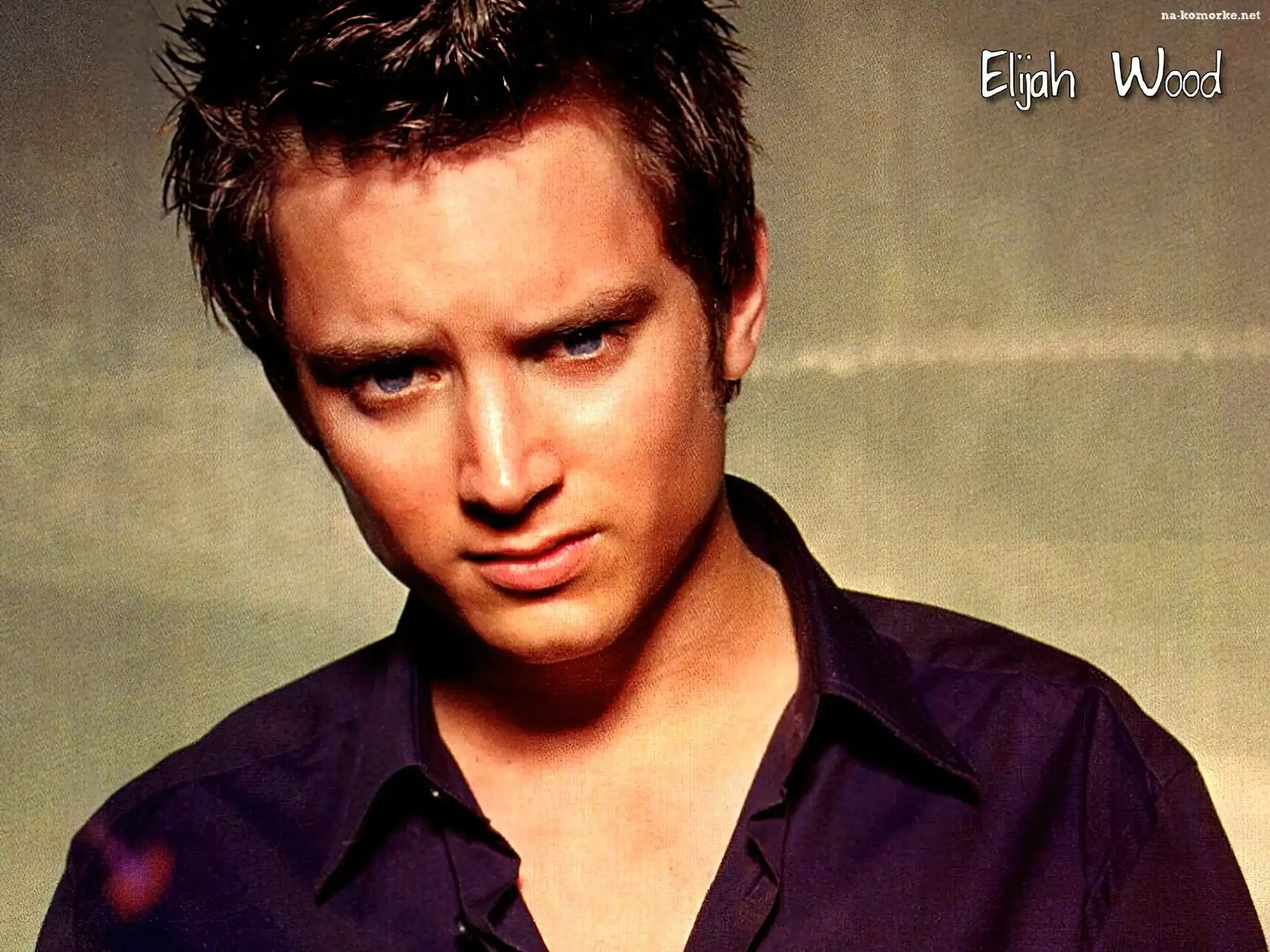 Elijah Wood, niebieskie oczy, jasne włosy
