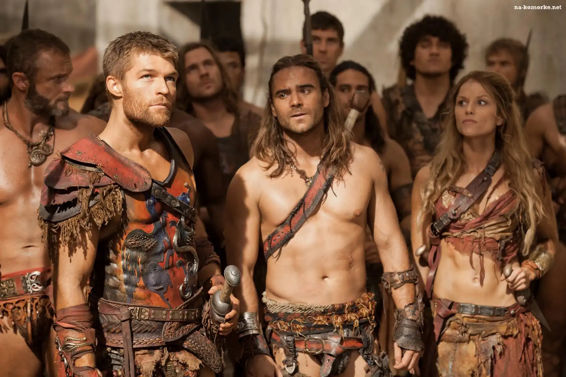Spartakus, Ellen, Liam, Hollman, Gliadiatorzy, Mcintyre, Dustin, Clare