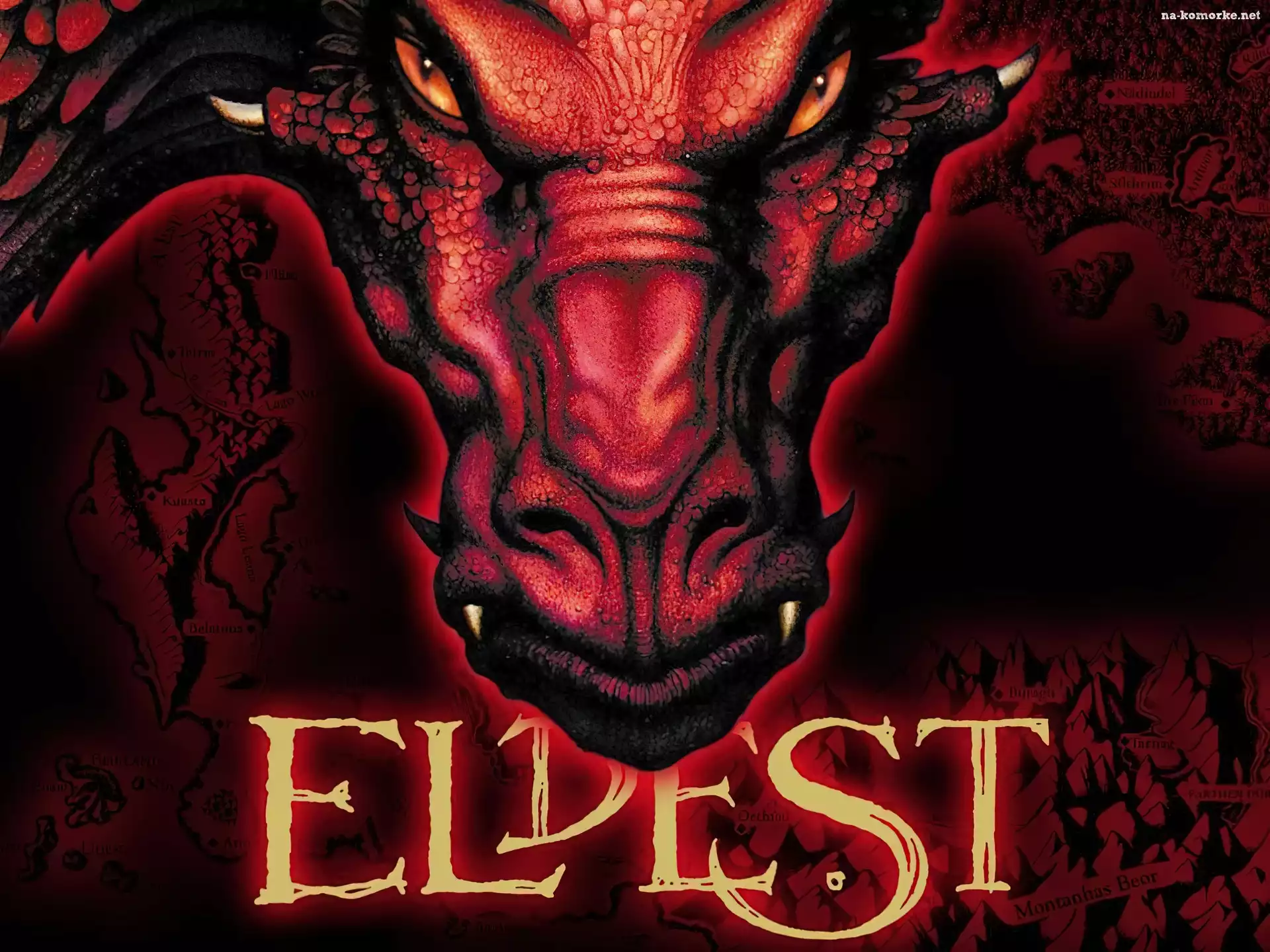 Eragon, napis, głowa, potwora