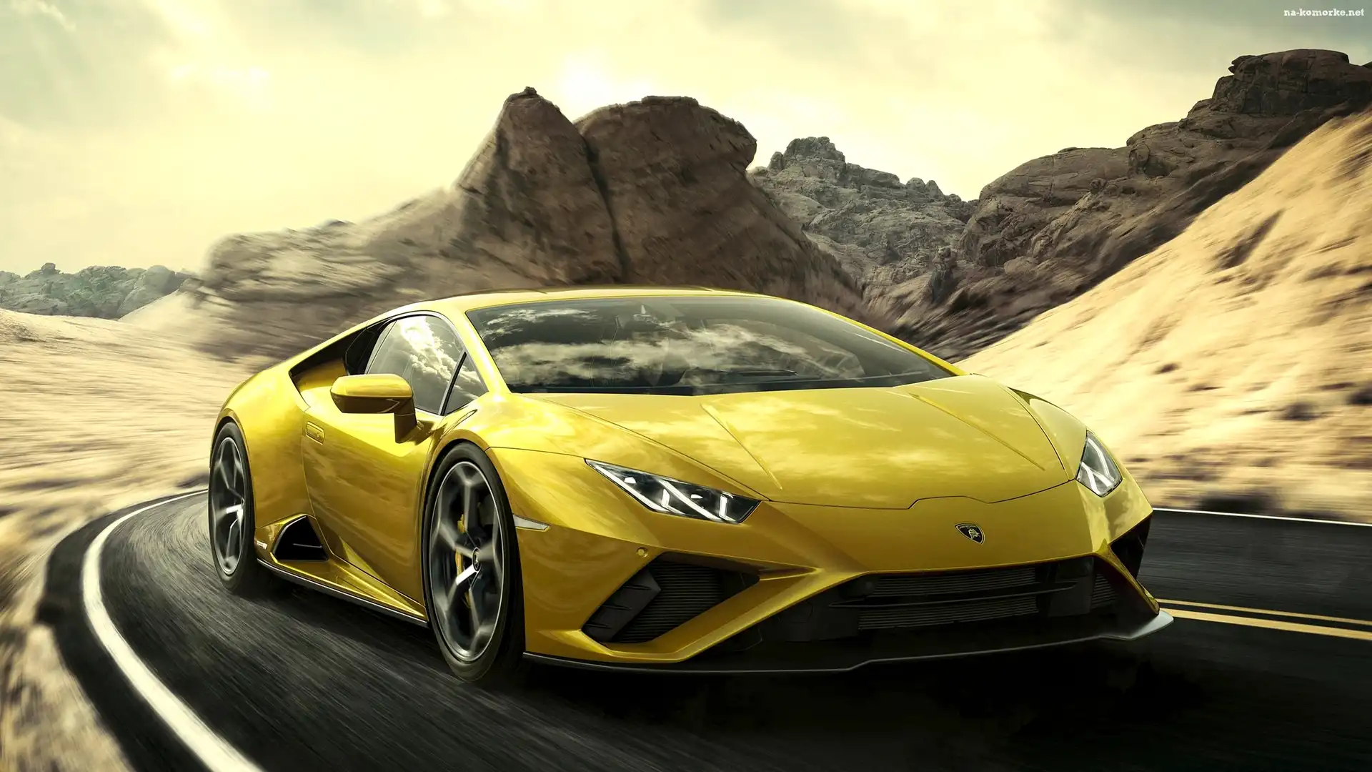 Żółte, Lamborghini Huracan EVO, RWD