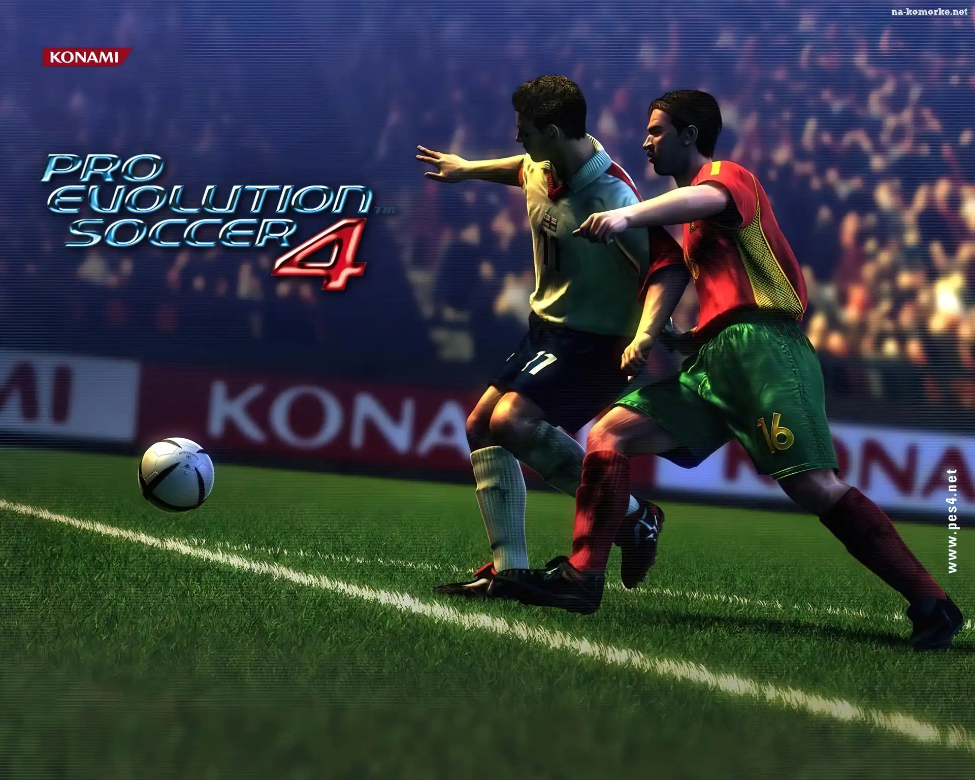 Pro Evolution Soccer 4, piłka, nożna, trawa, piłkarze