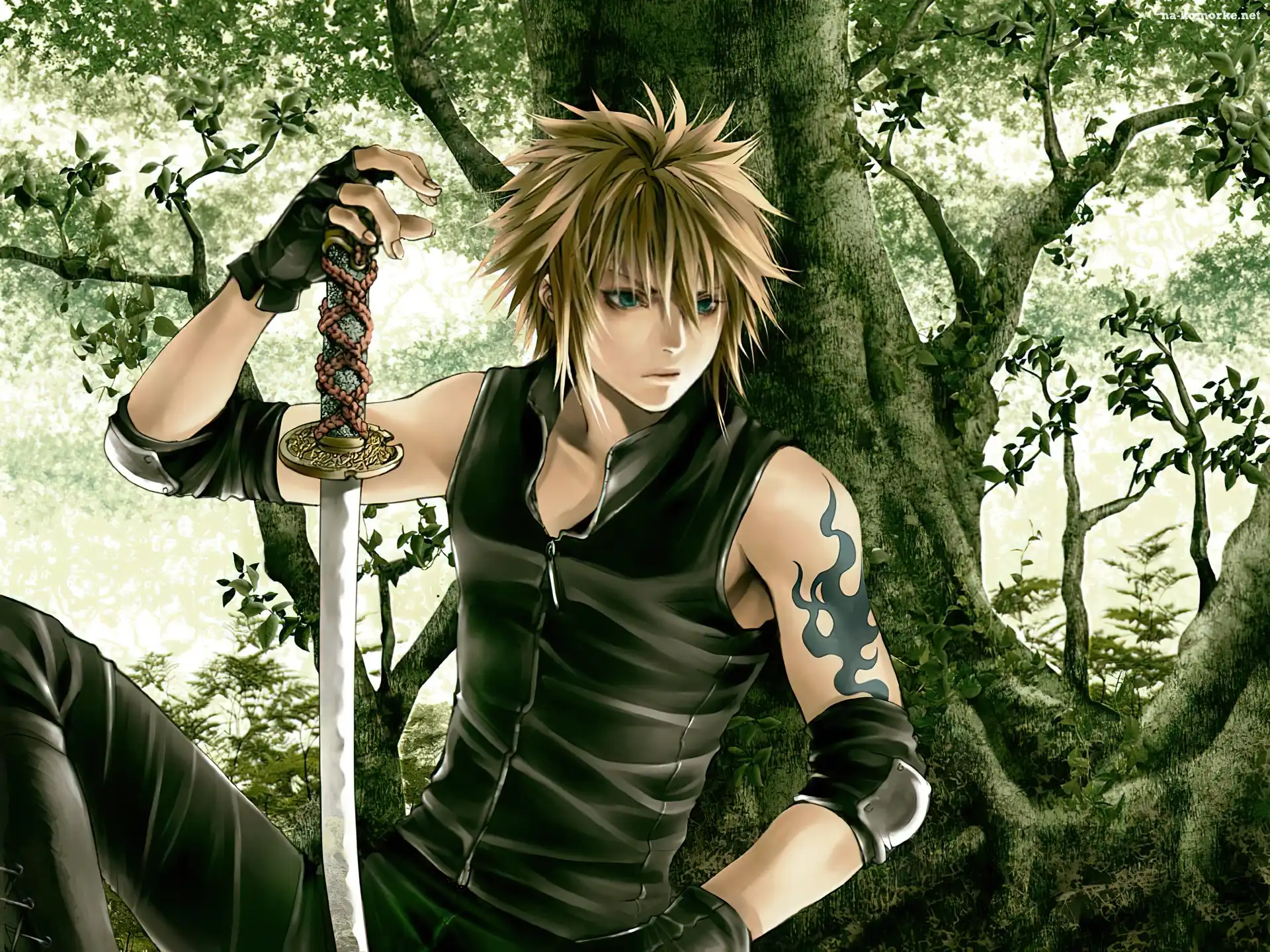 Naruto, facet, miecz