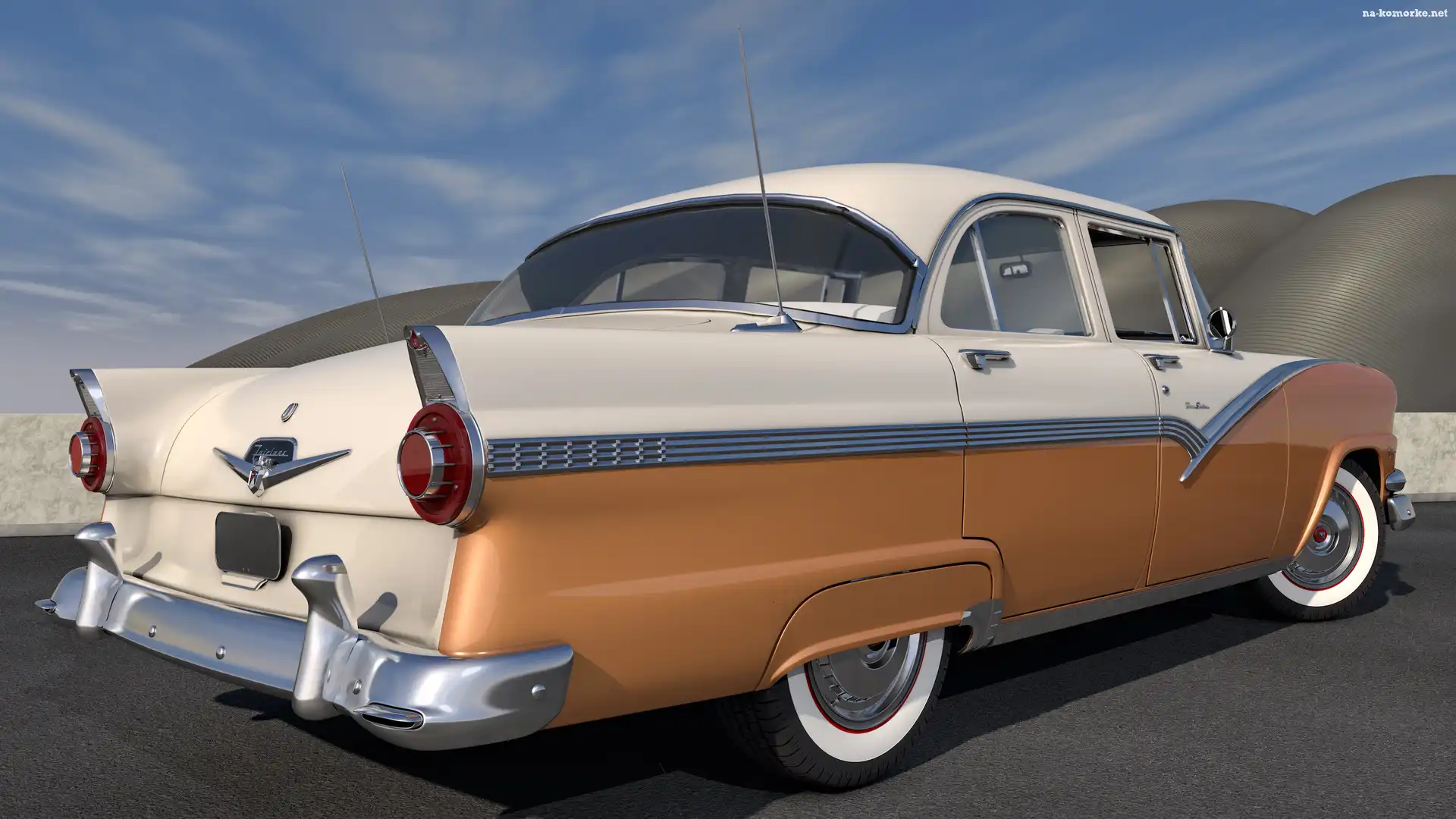 Ford Fairlane Town Sedan, 3D, 1956, Zabytkowy