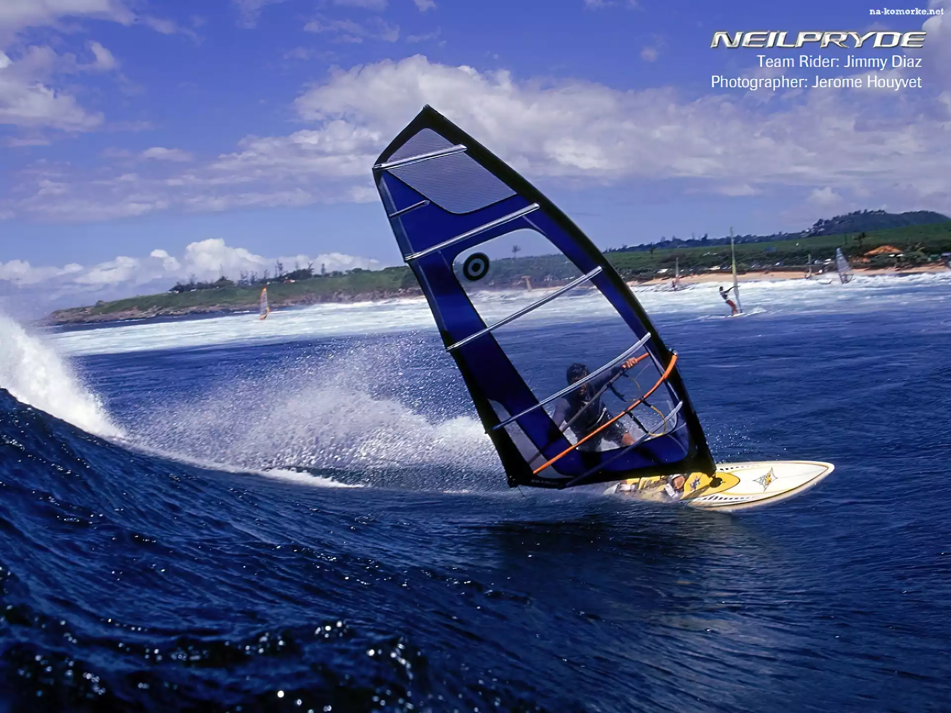fala, Windsurfing, deska, żagiel, morze