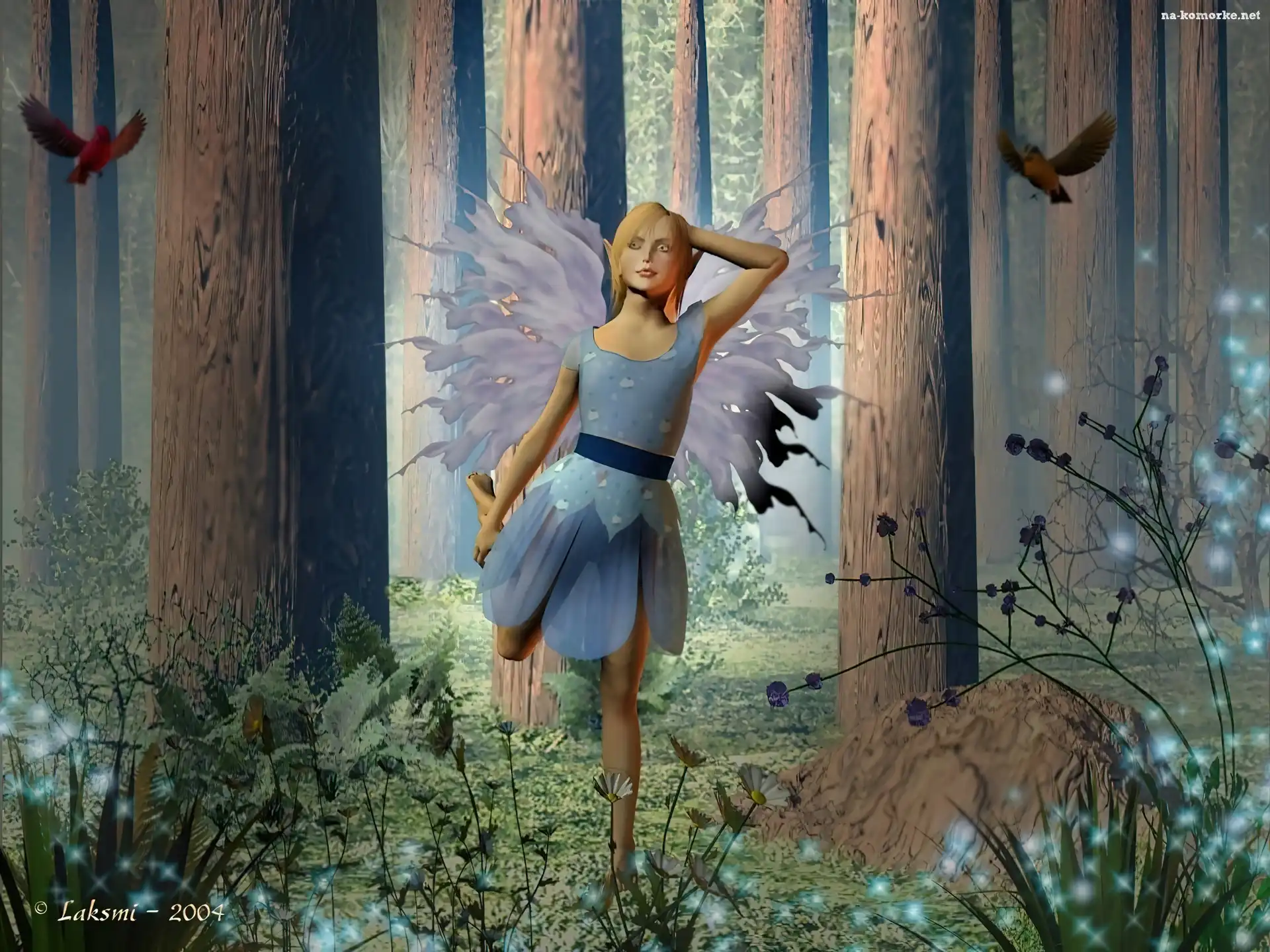 Fantasy, Elf, Zabawa, Las, 3D