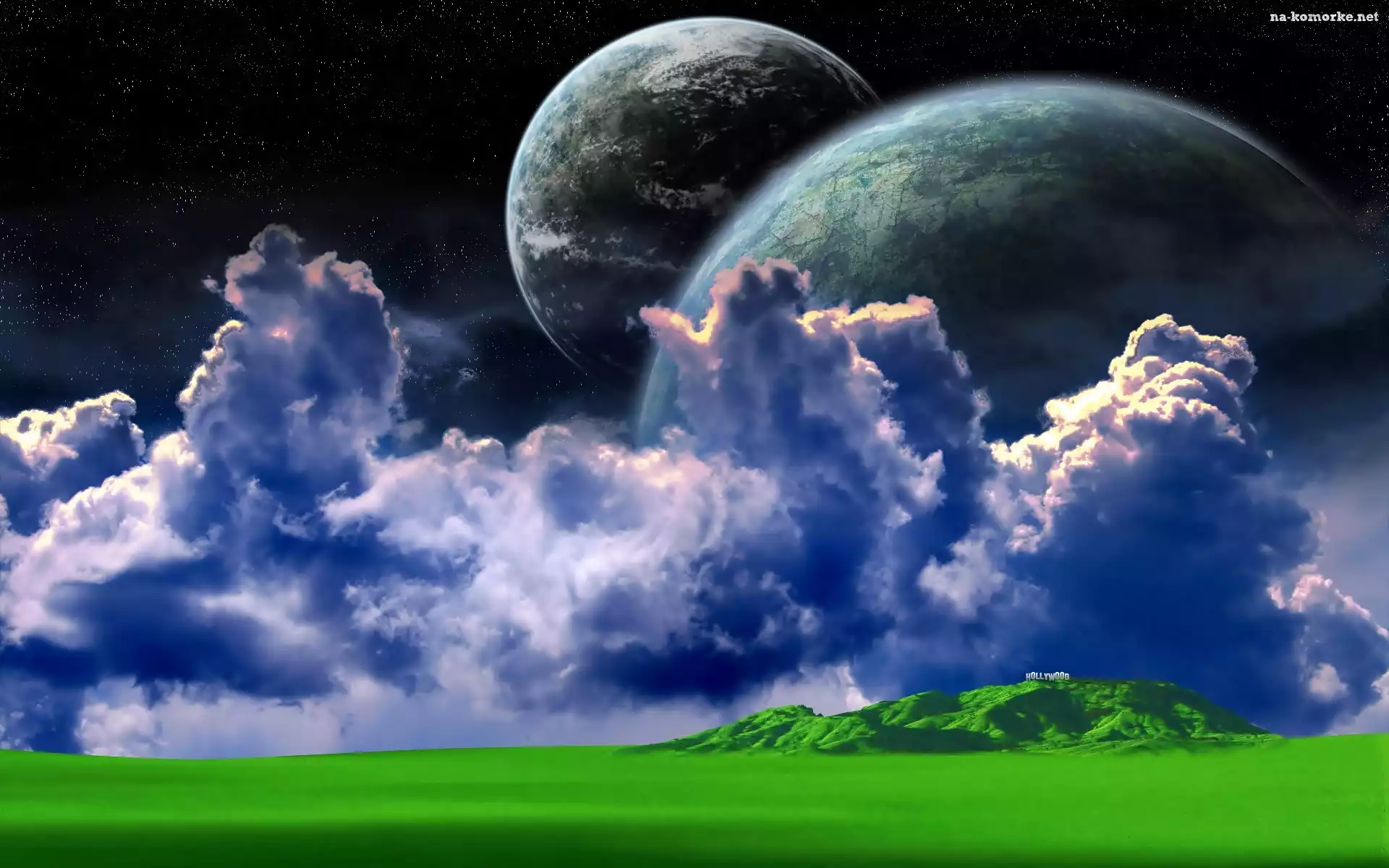 Fantasy, Góra, Planety, Chmury