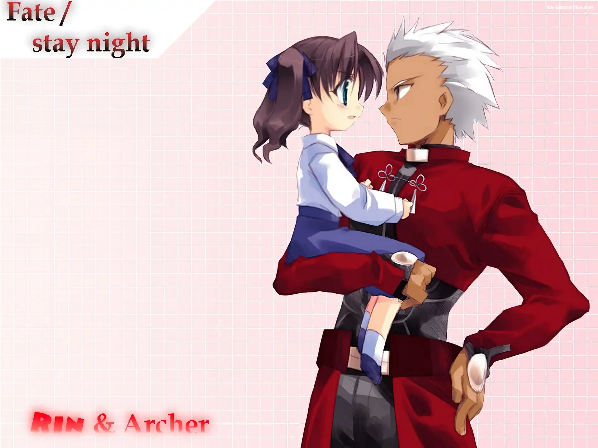 archer, Fate Stay Night, facet, dziecko, Rin
