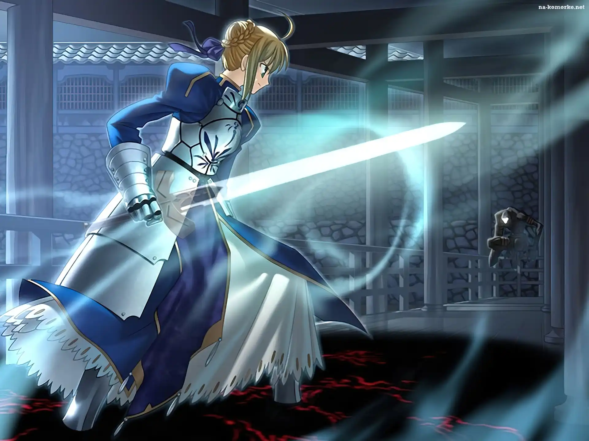 dom, Fate Stay Night, kobieta, postacie, miecz