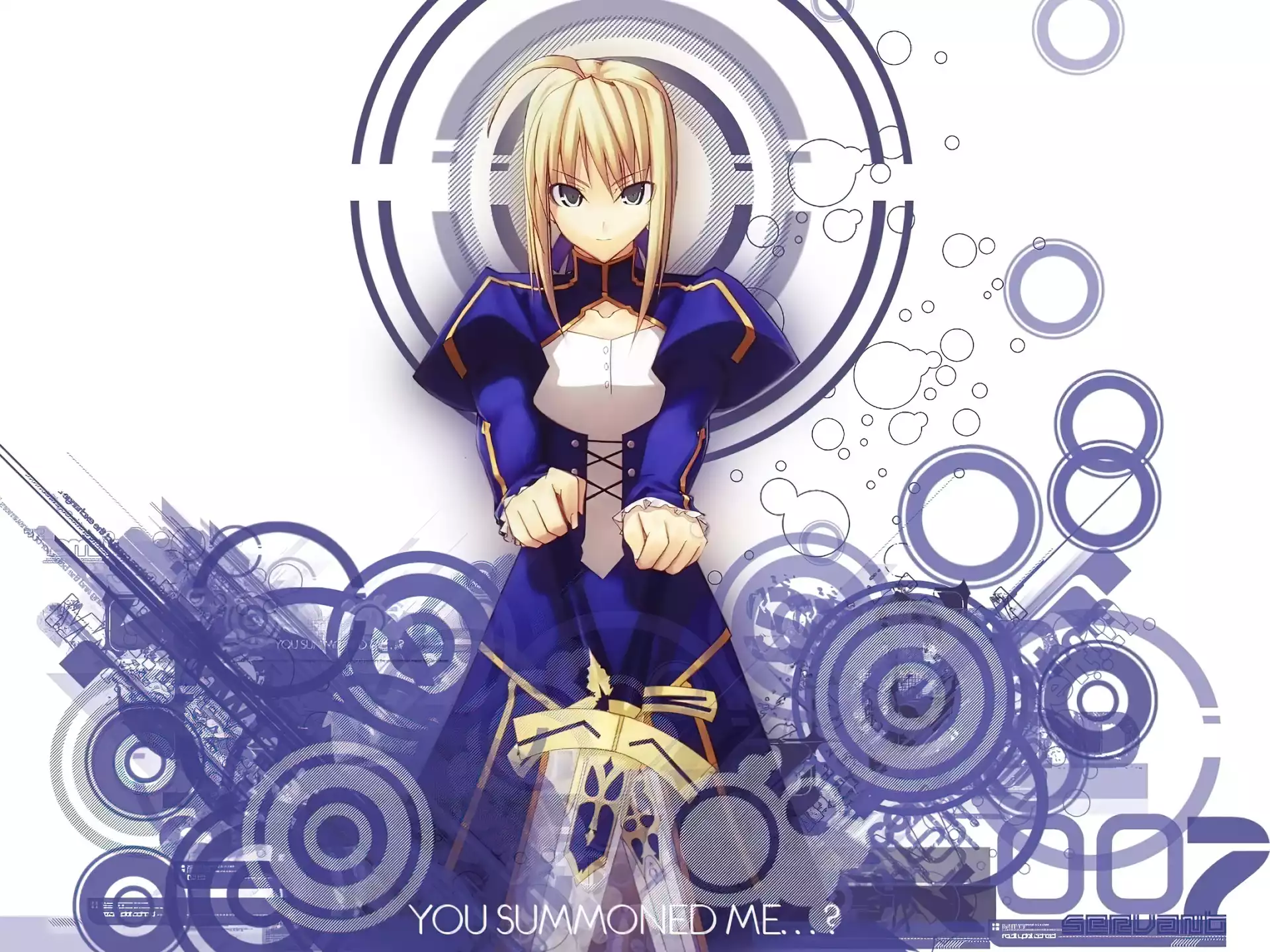 Fate Stay Night, wzory, dziewczyna, miecz