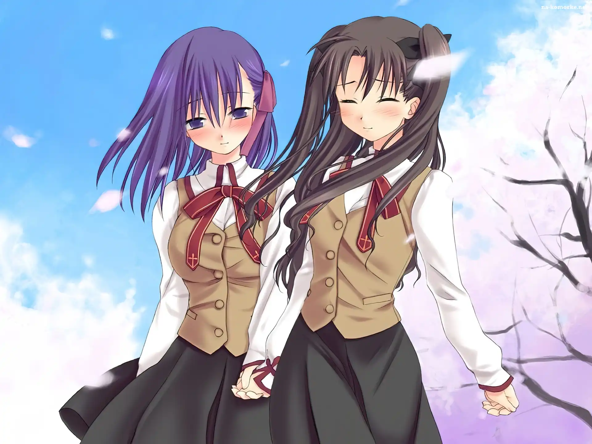 Fate Stay Night, mundurki, dziewczyny, spódnice