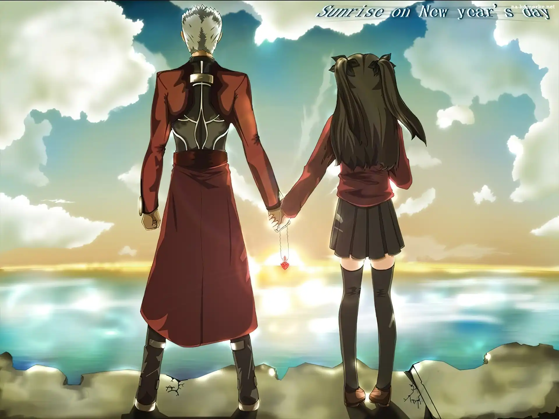 Fate Stay Night, para, klif, ludzie