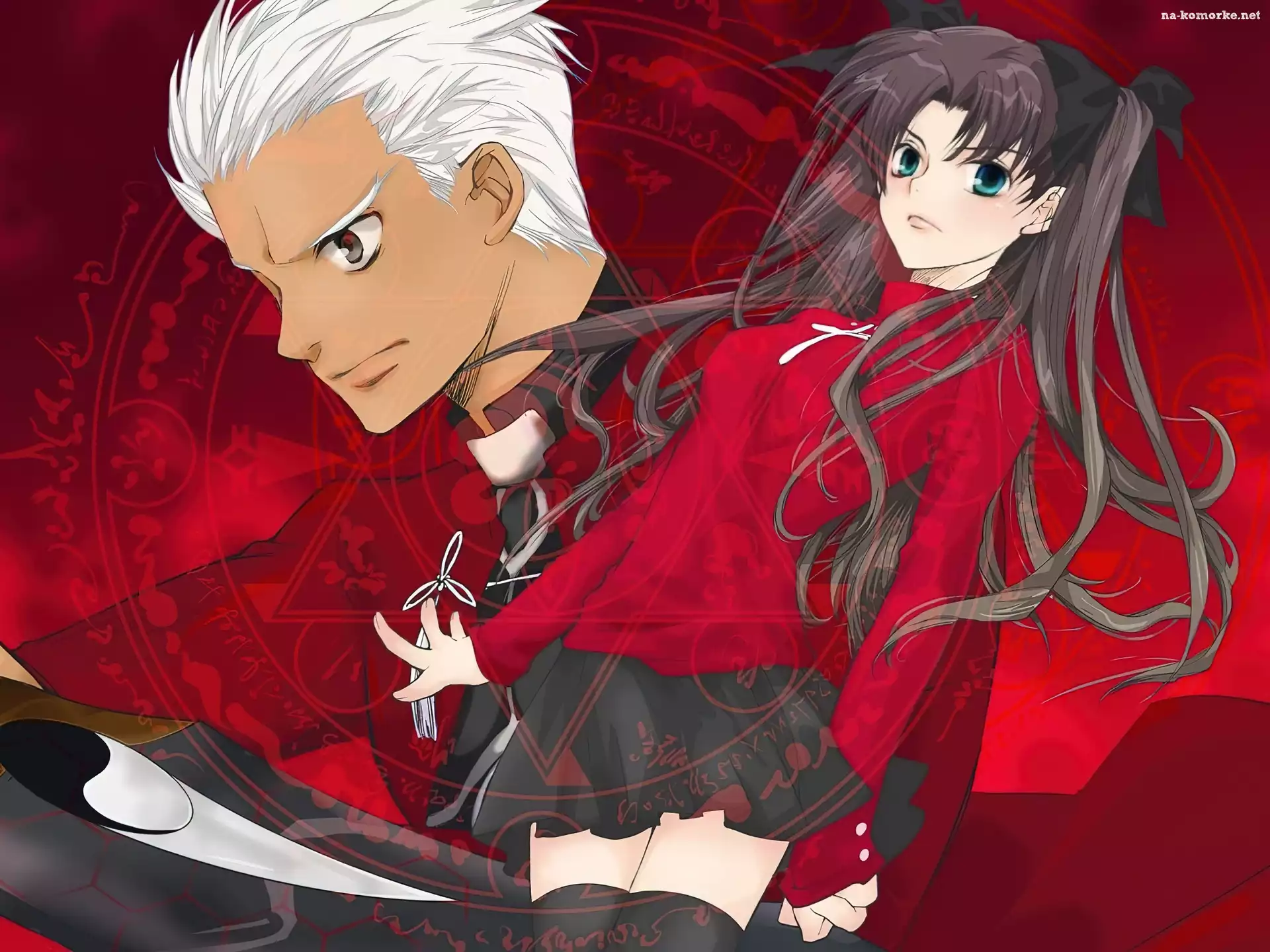 kobieta, Fate Stay Night, ludzie, twarz, facet