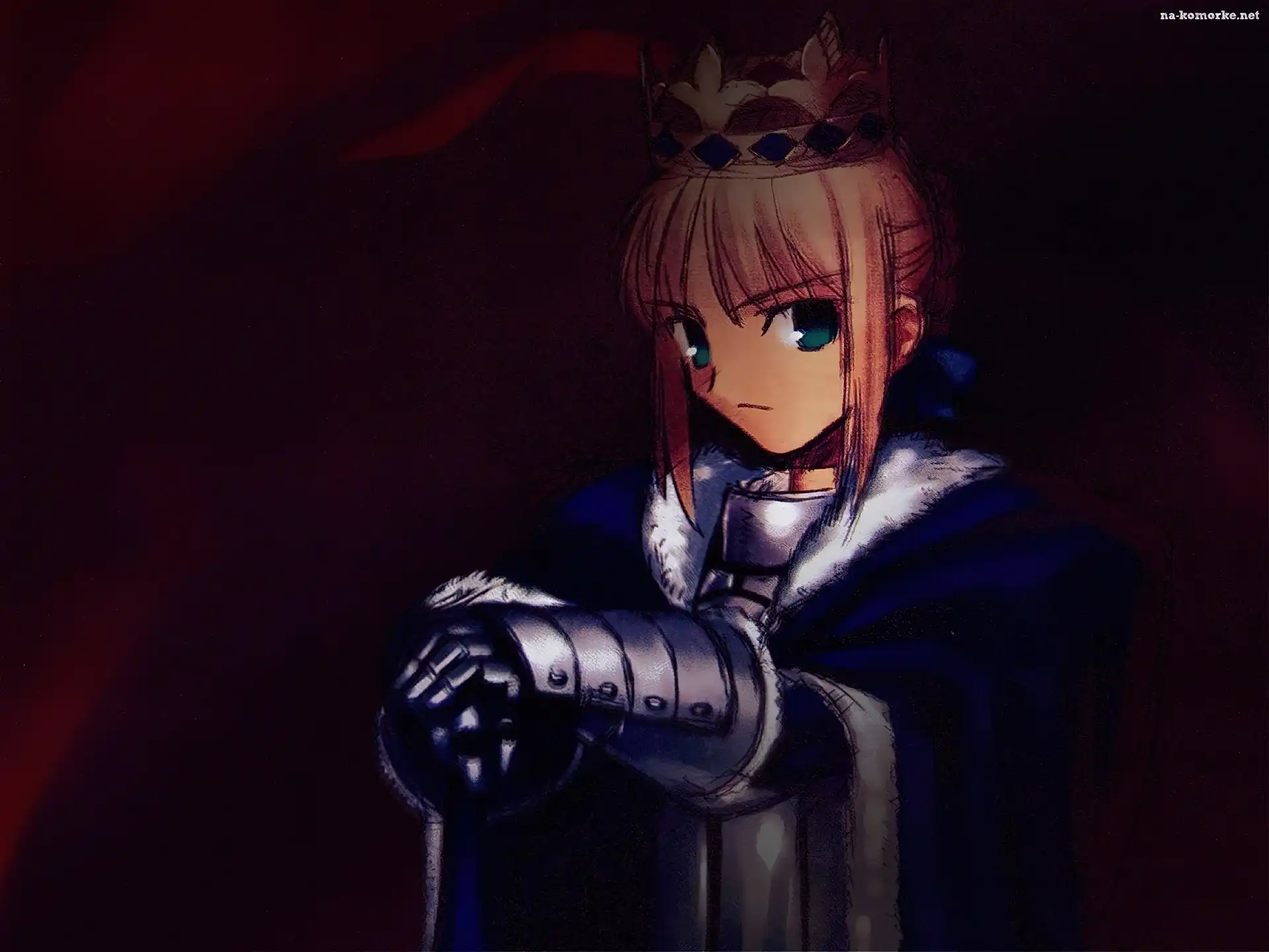 korona, zbroja, Fate Stay Night, kobieta