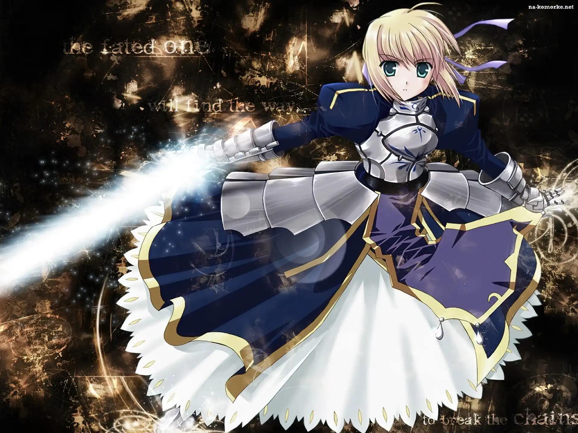 suknia, zbroja, Fate Stay Night, kobieta