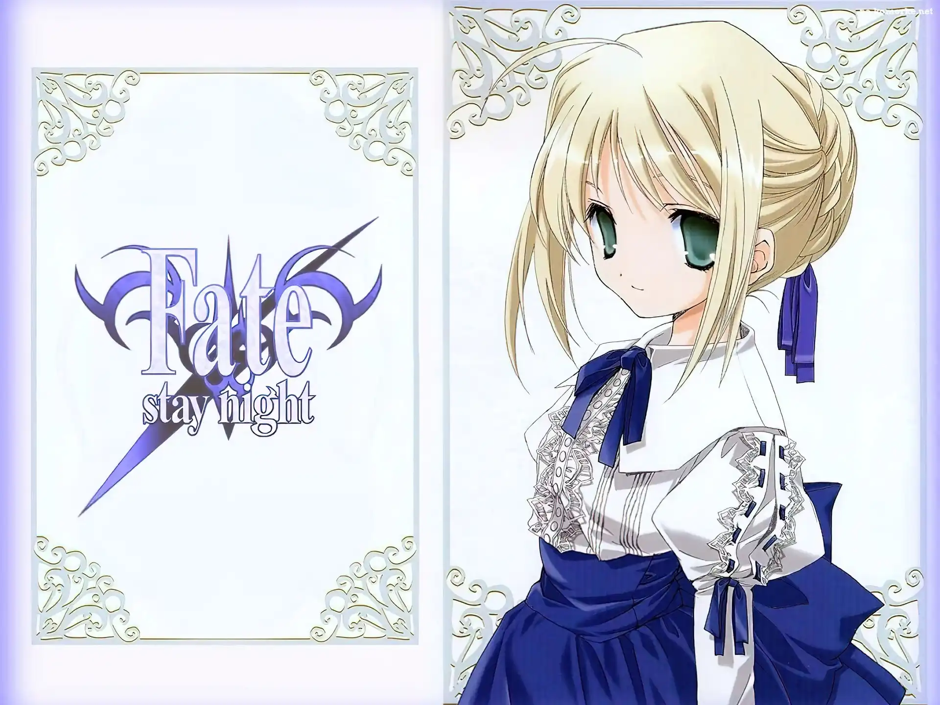 ramy, Fate Stay Night, pergola, napis, dzieczyna, logo