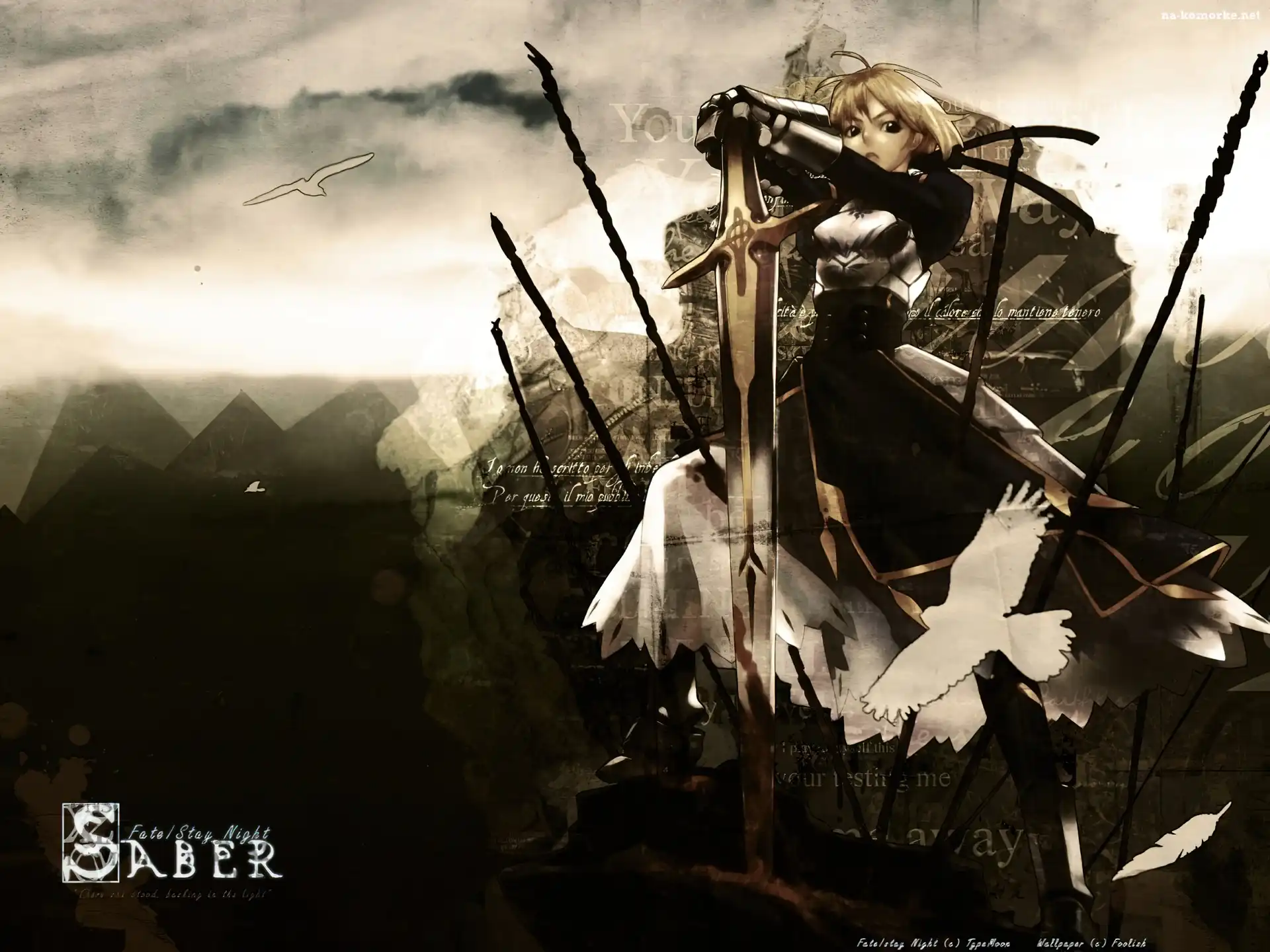 Fate Stay Night, kobieta, miecz
