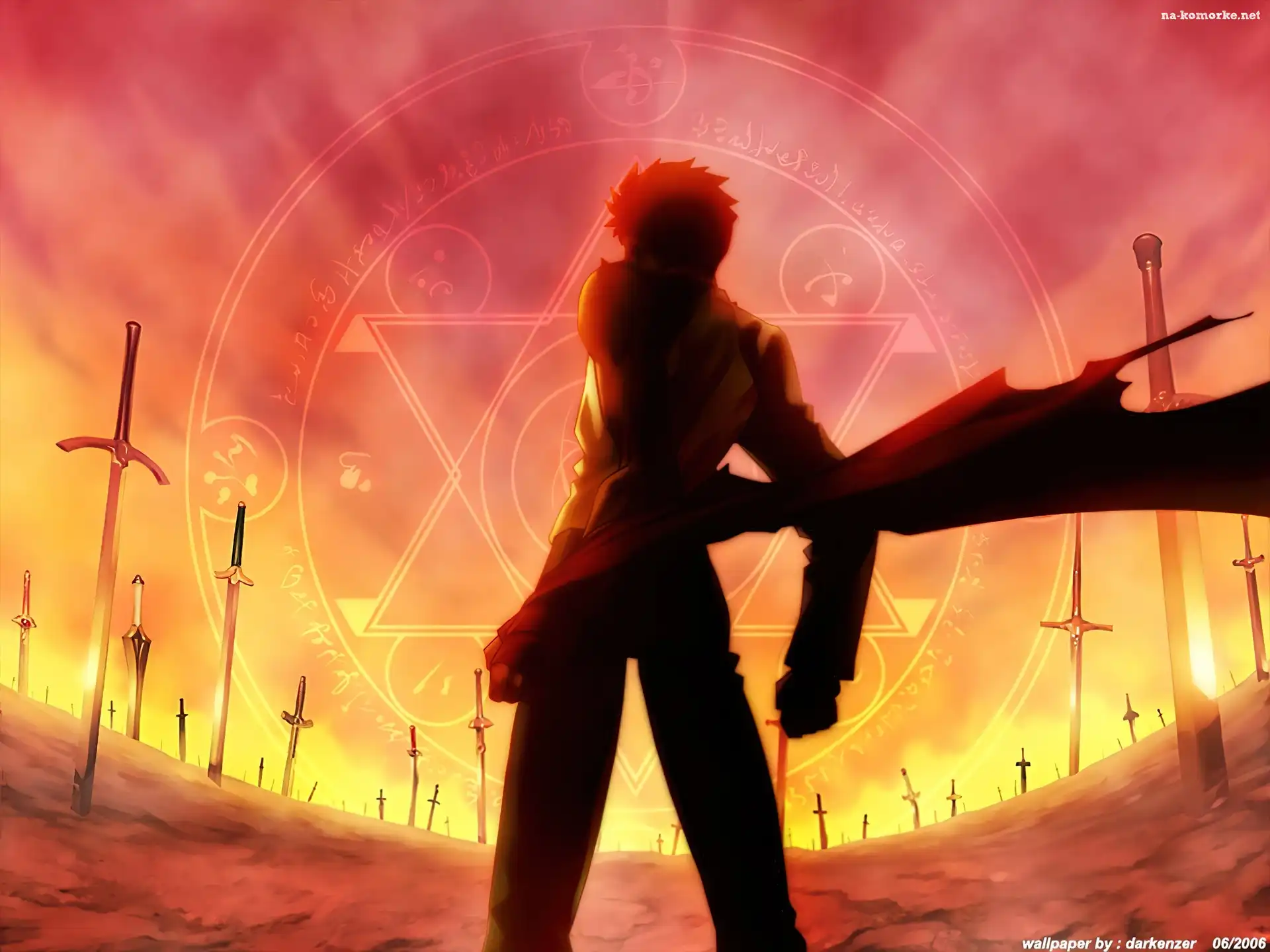 Fate Stay Night, gwiazda, miecze, postać