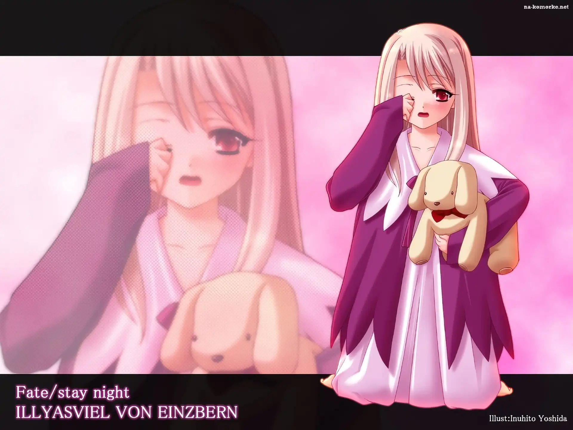 piesek, Fate Stay Night, dziewczyna, płacz, miś