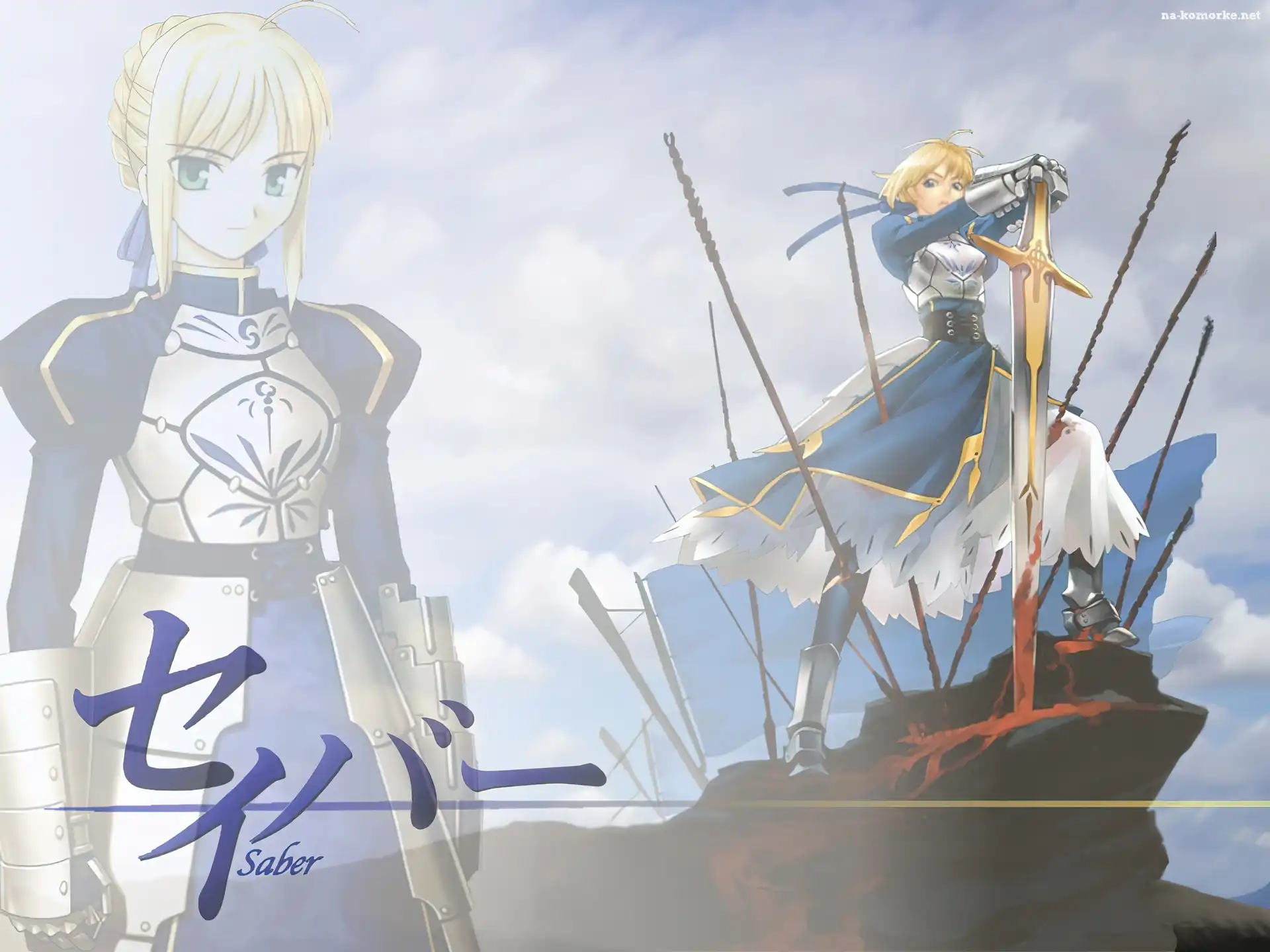 postać, Fate Stay Night, Saber, miecz, kobieta