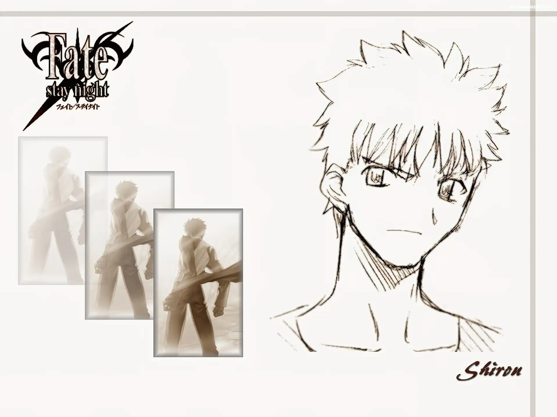 Fate Stay Night, logo, twarz, zdjęcia