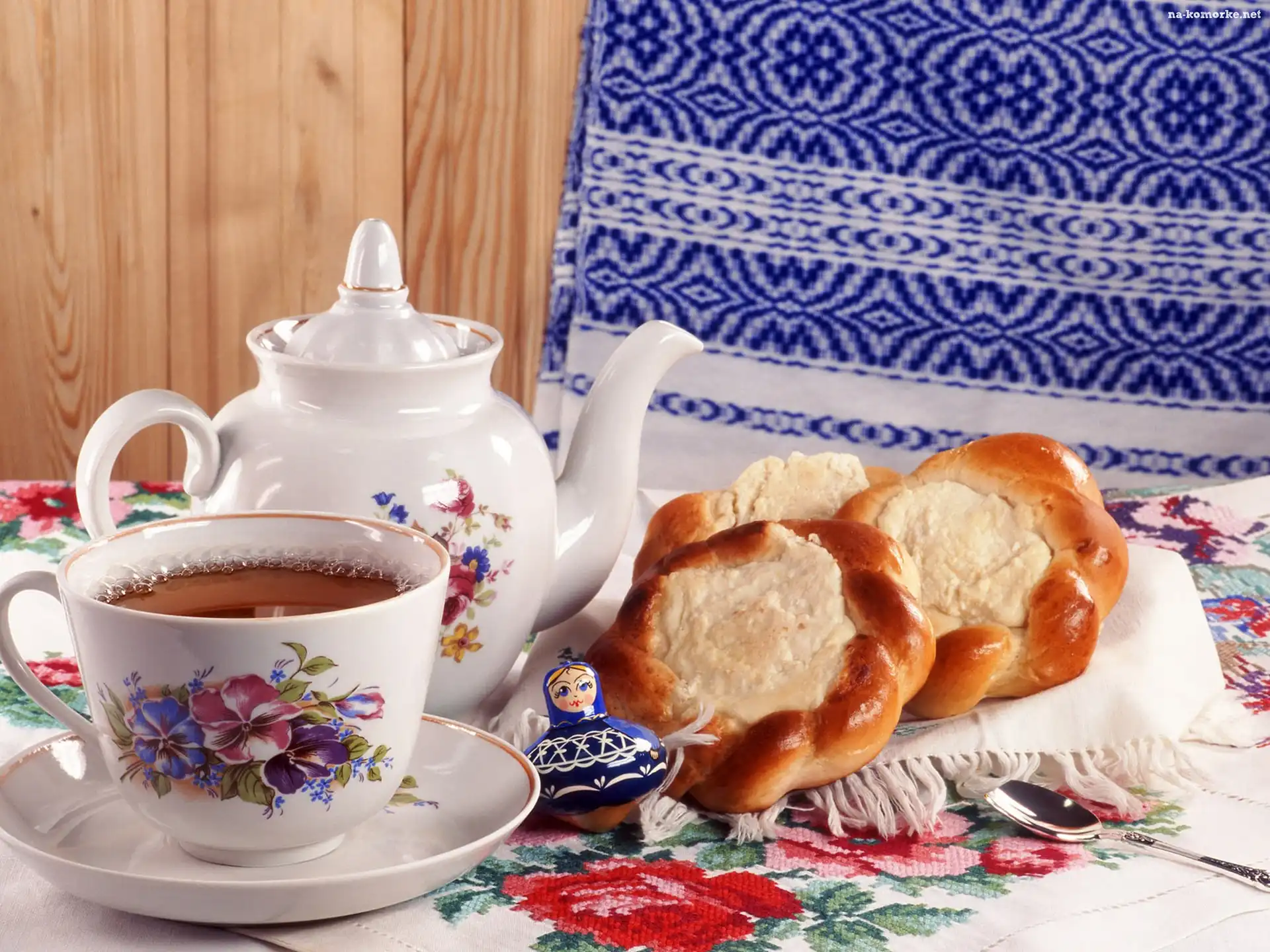 Filiżanka, Bułeczki, Dzbanek, Słodkie