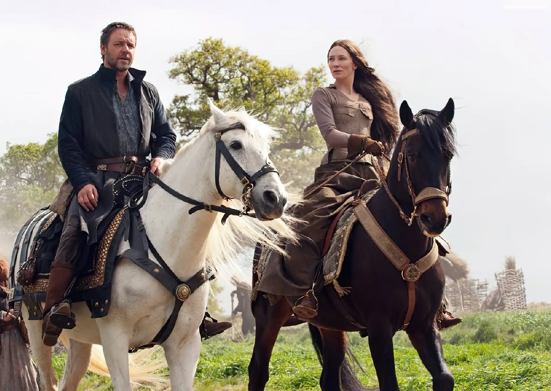 Konie, Film, Robin Hood, Russell Crowe, Kate Blanchett