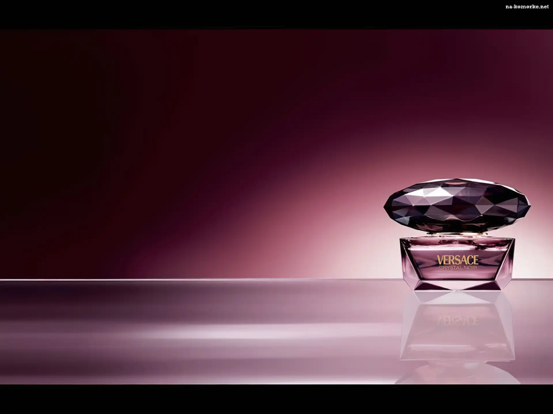 fiolet, flakon, Versace, noir, perfumy, crystal
