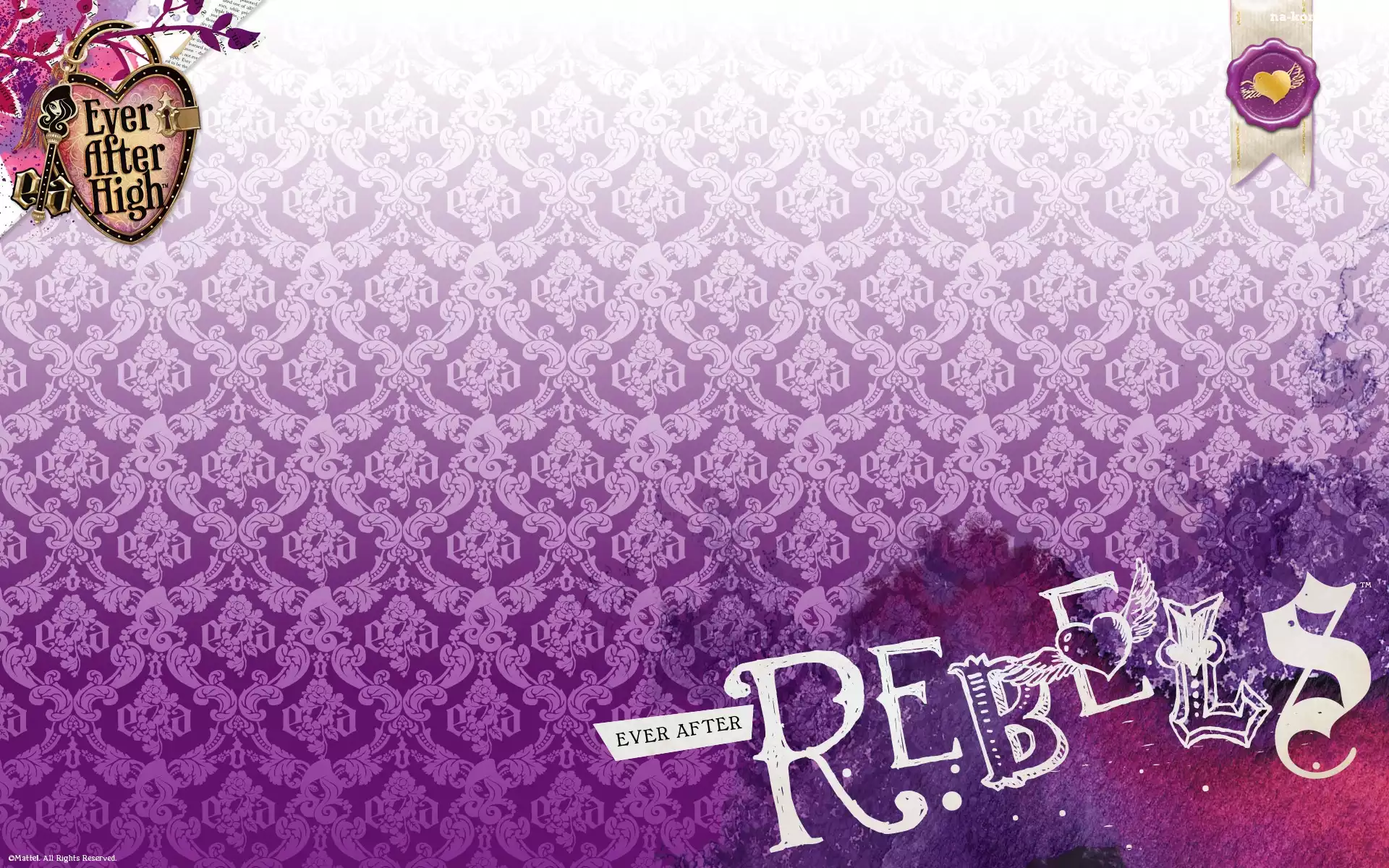 Fioletowe, Ever After High, Tło, Biały