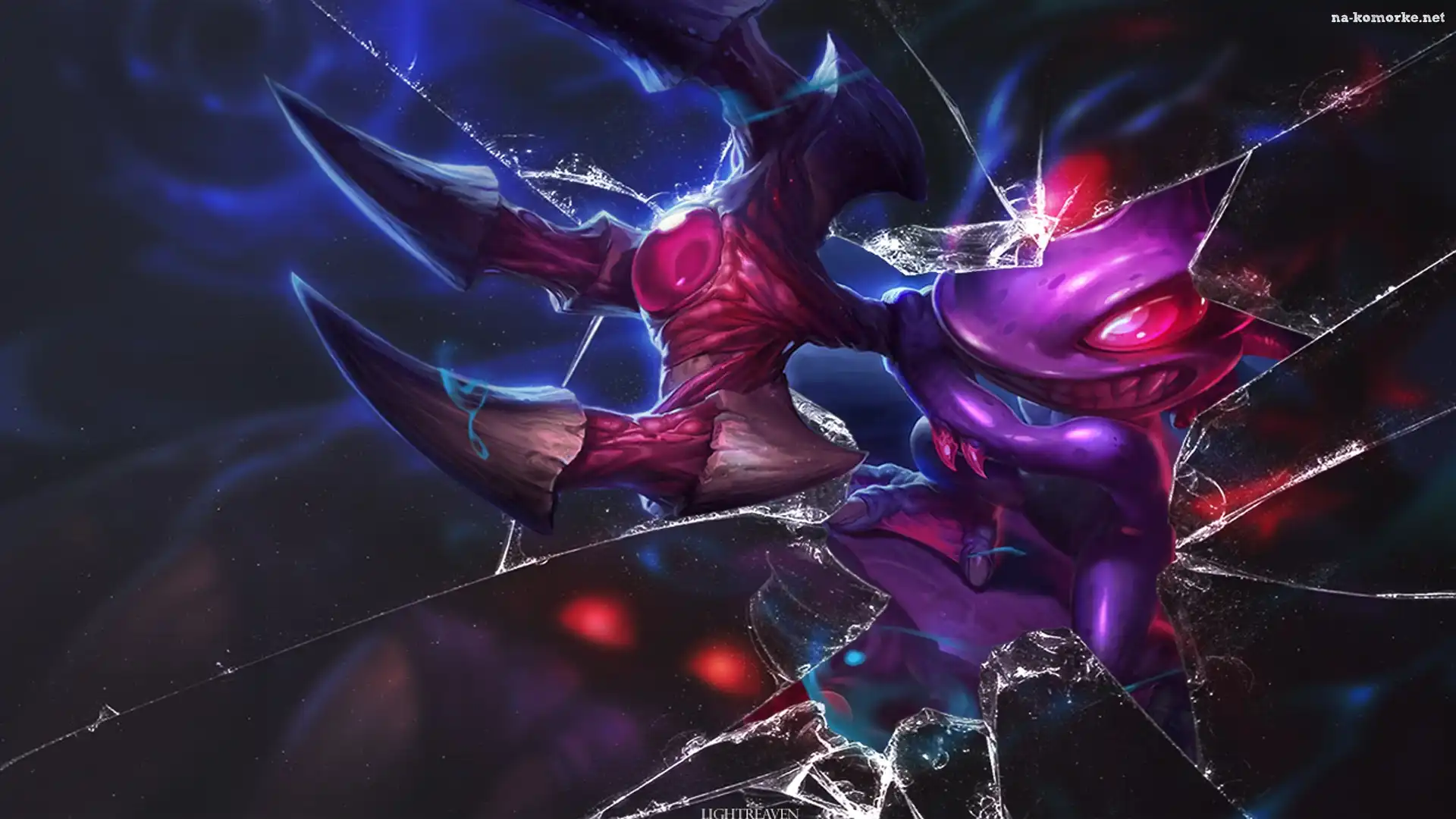 Ekran, Fizz, Void, League Of Legends, Pęknięty