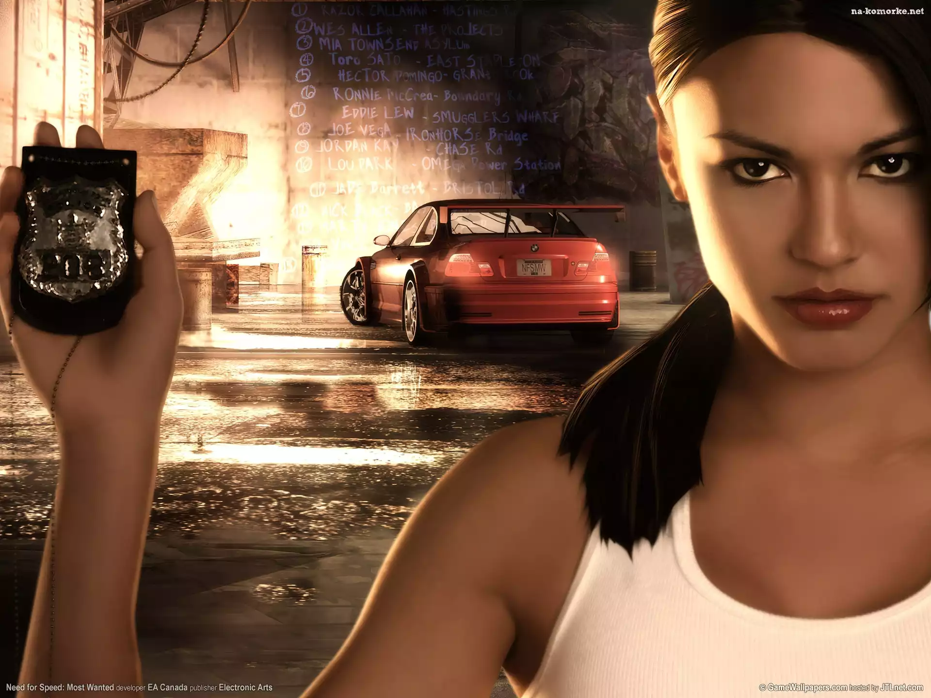 Need For Speed Most Wanted, bmw, kobieta, samochód