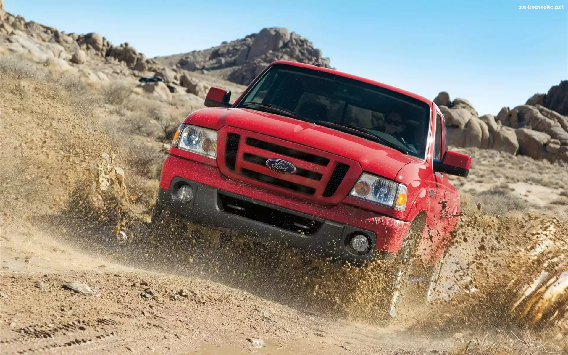 Ford F 150, Kamienie, Czerwony, Błoto