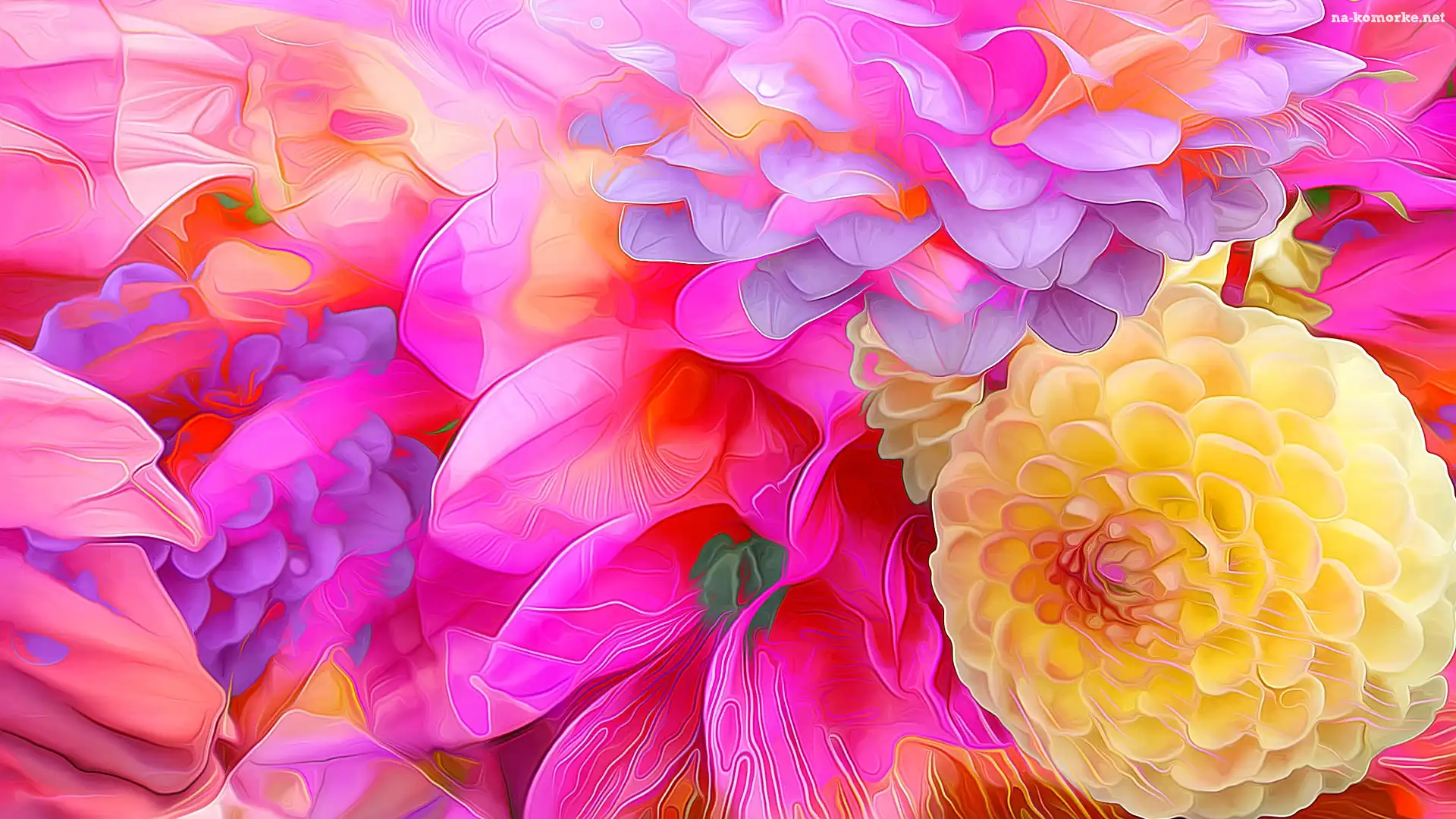 Fractalius, Dalia, Kwiaty, Żółta