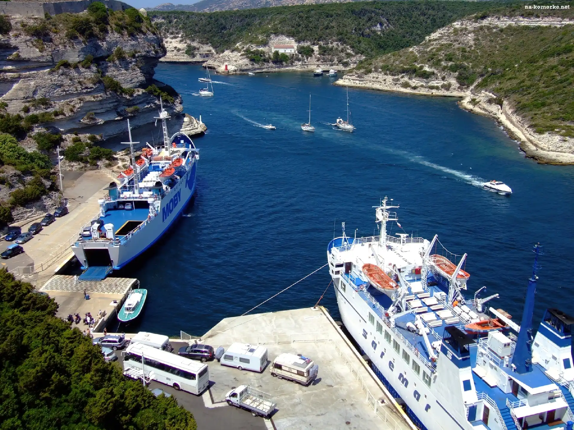 Francja, Statki, Bonifacio, Woda