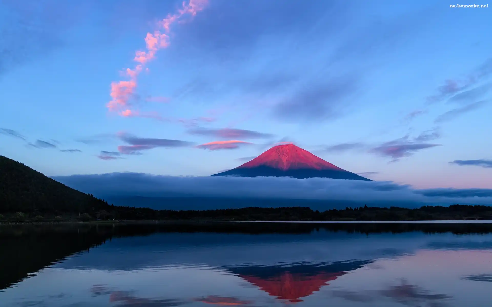 Fudżi, Japonia, Jezioro, Mgła