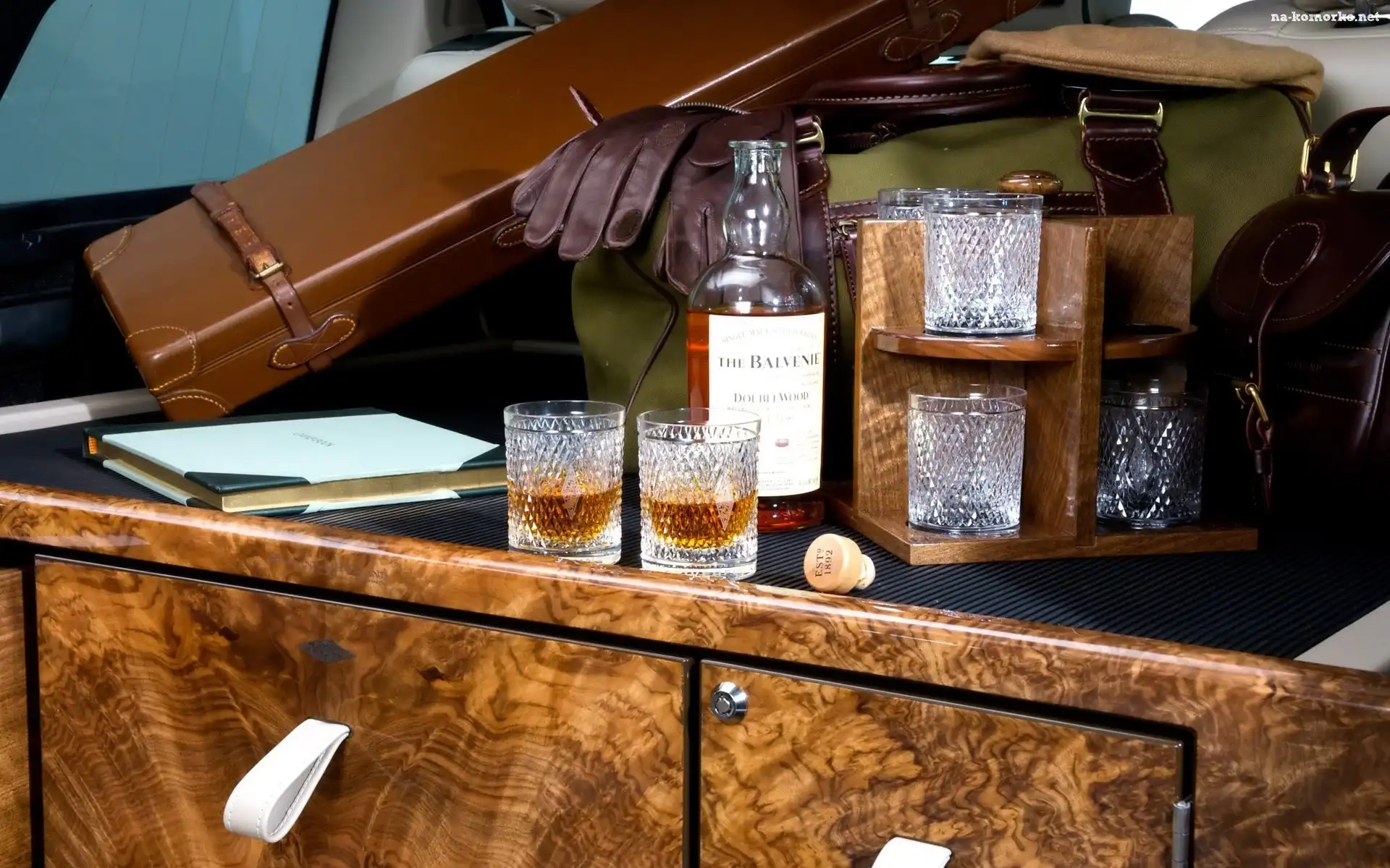 Futerał, Whisky, Balvenie, Szklanki, Torba