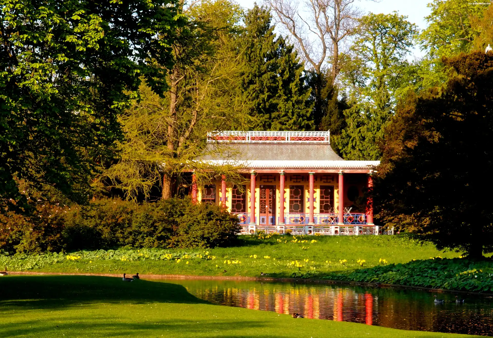 Garden, Park, Kopenhaga, Chiński, Frederiksberg, Pawilon