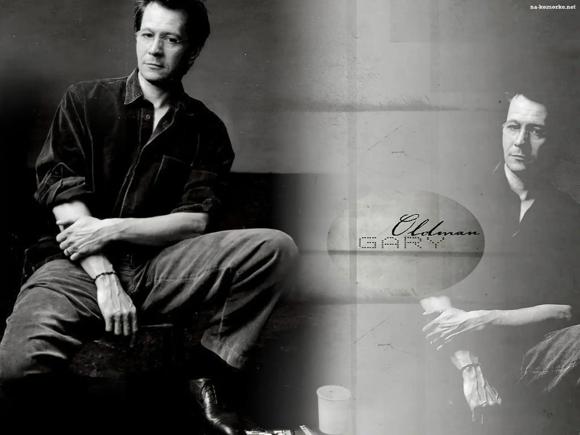 Gary Oldman, czarna koszula