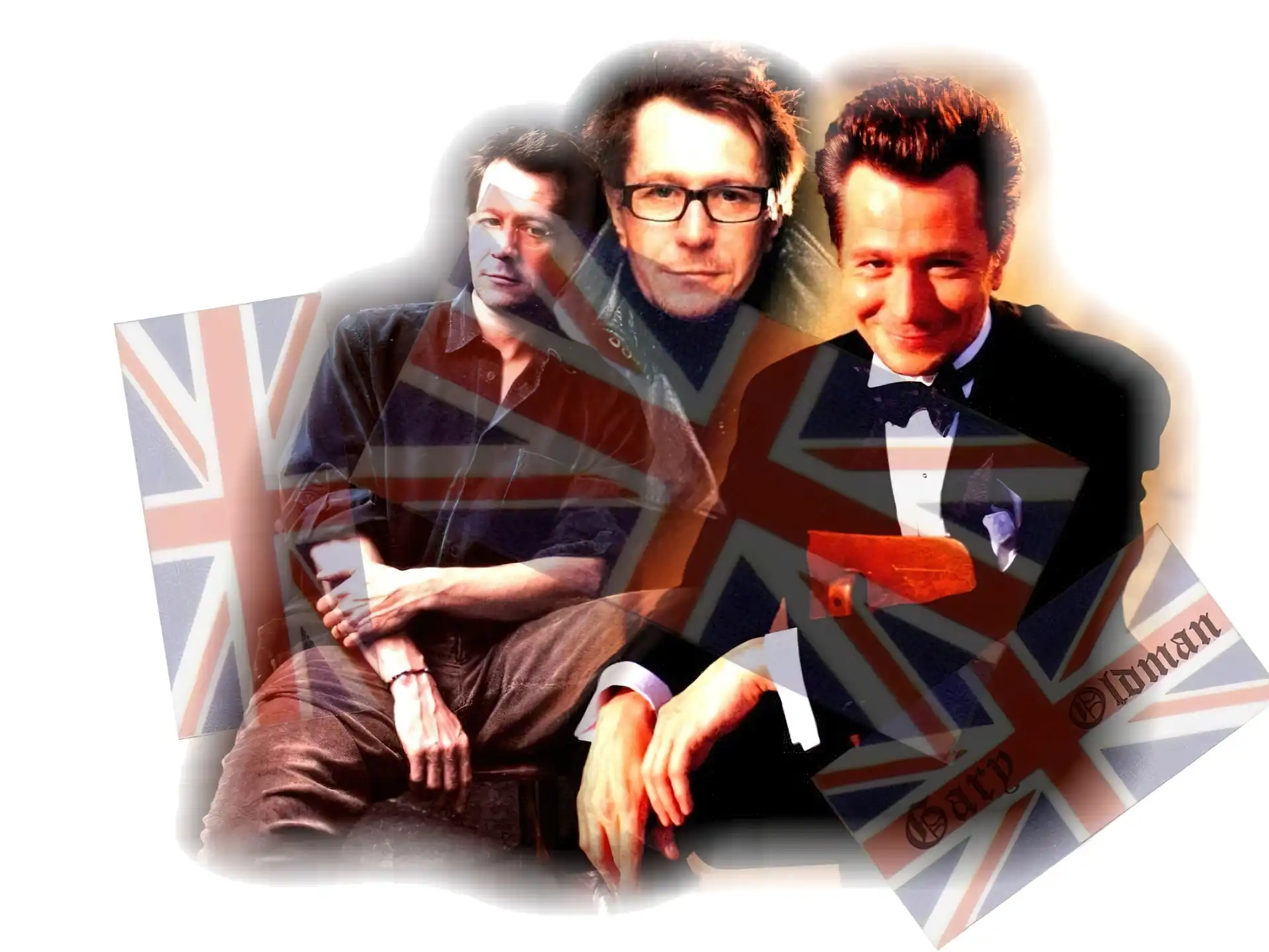 Gary Oldman, flaga, okulary