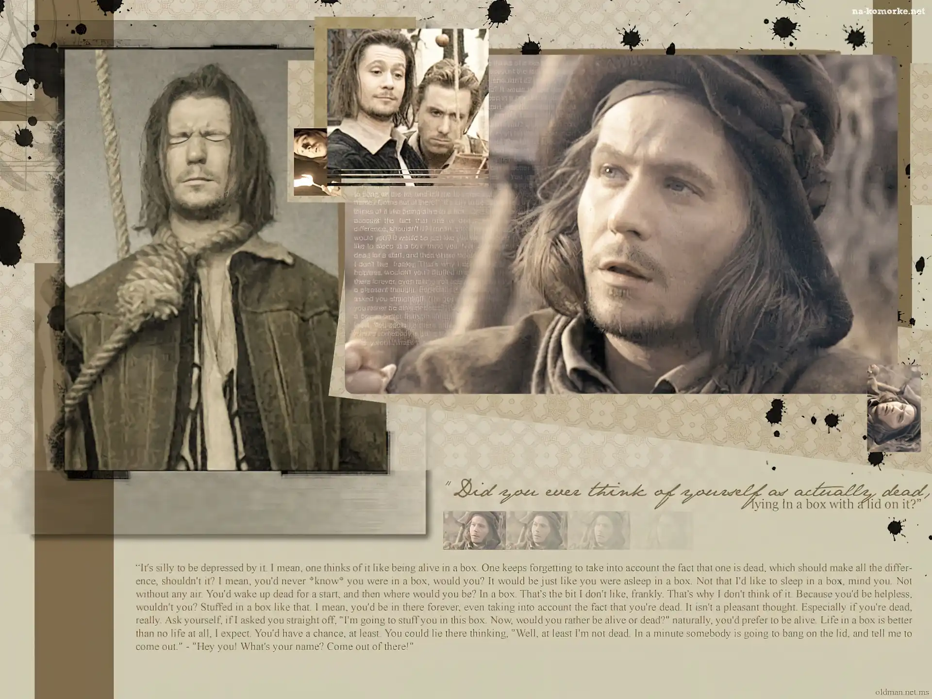Gary Oldman, kapelusz, szubienica