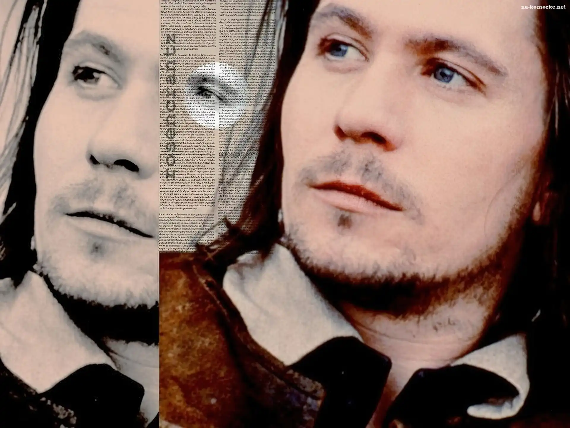 Gary Oldman, niebieskie oczy, broda