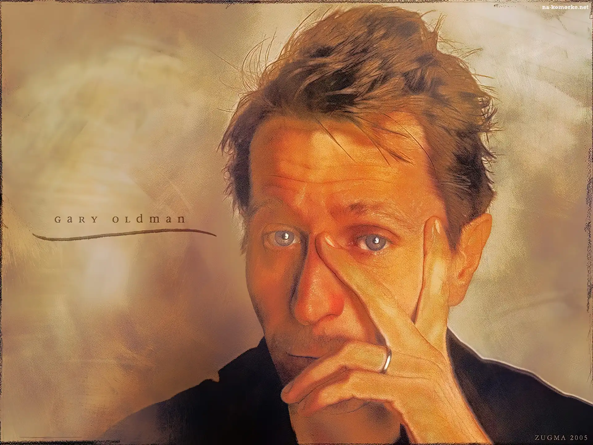 Gary Oldman, niebieskie oczy, obrÄ…czk
