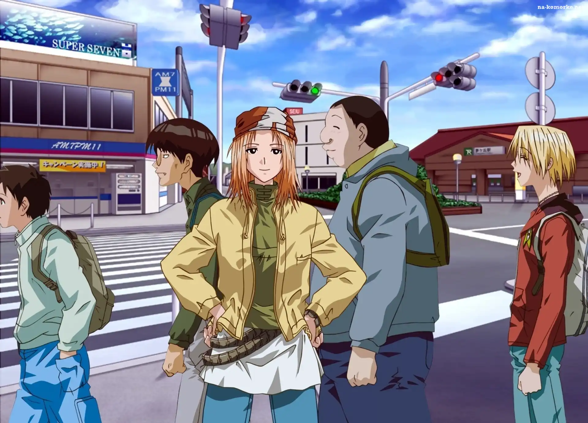 Genshiken, ludzie, ulica, światła